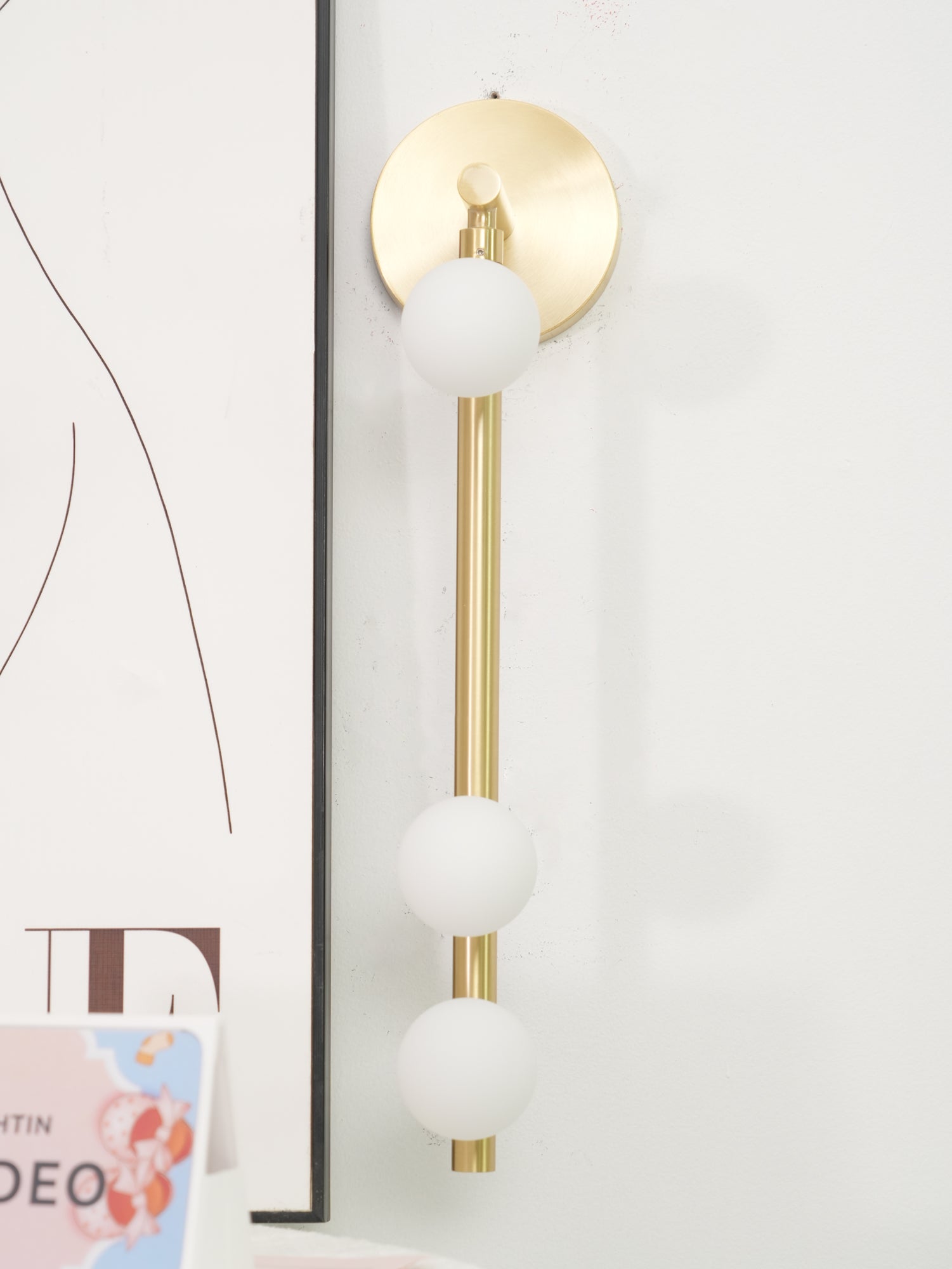 Brass Glass Tube Wall Lamp - Cueteks
