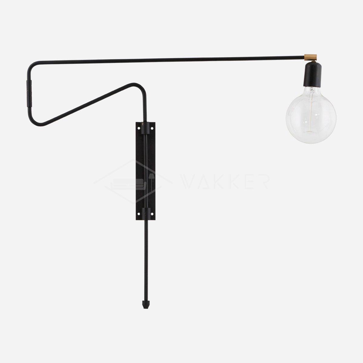 Black bent arm and narrow vertical plate