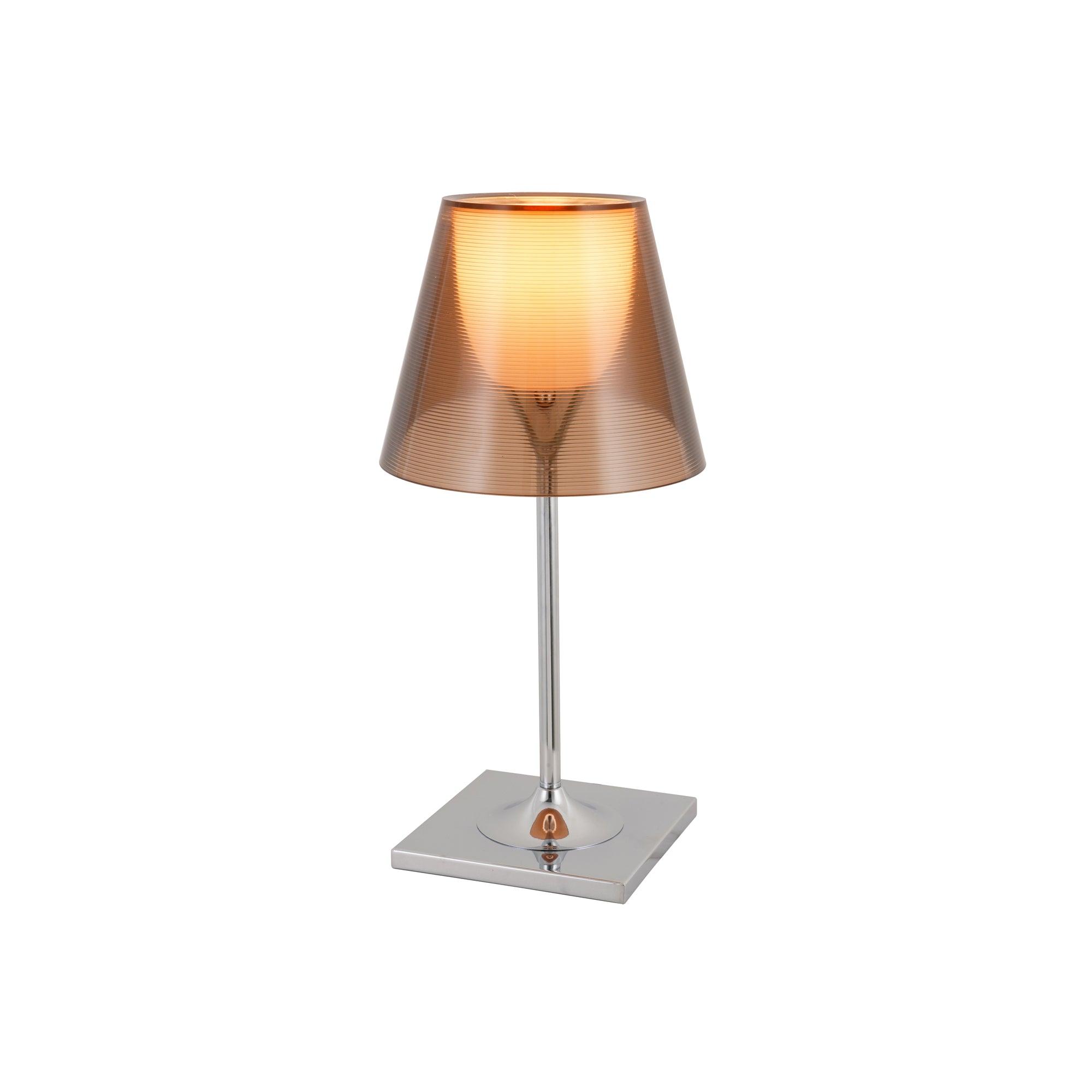 Chrome Prism Bronze shade with illuminated inner diffuser