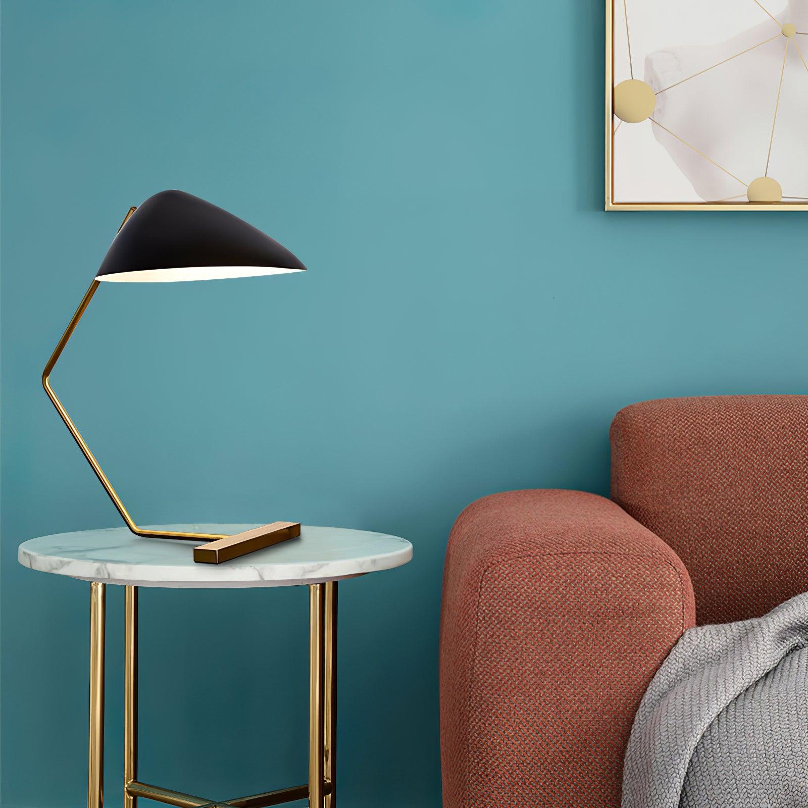 Curvilinear Mid-Century Table Lamp - Cueteks