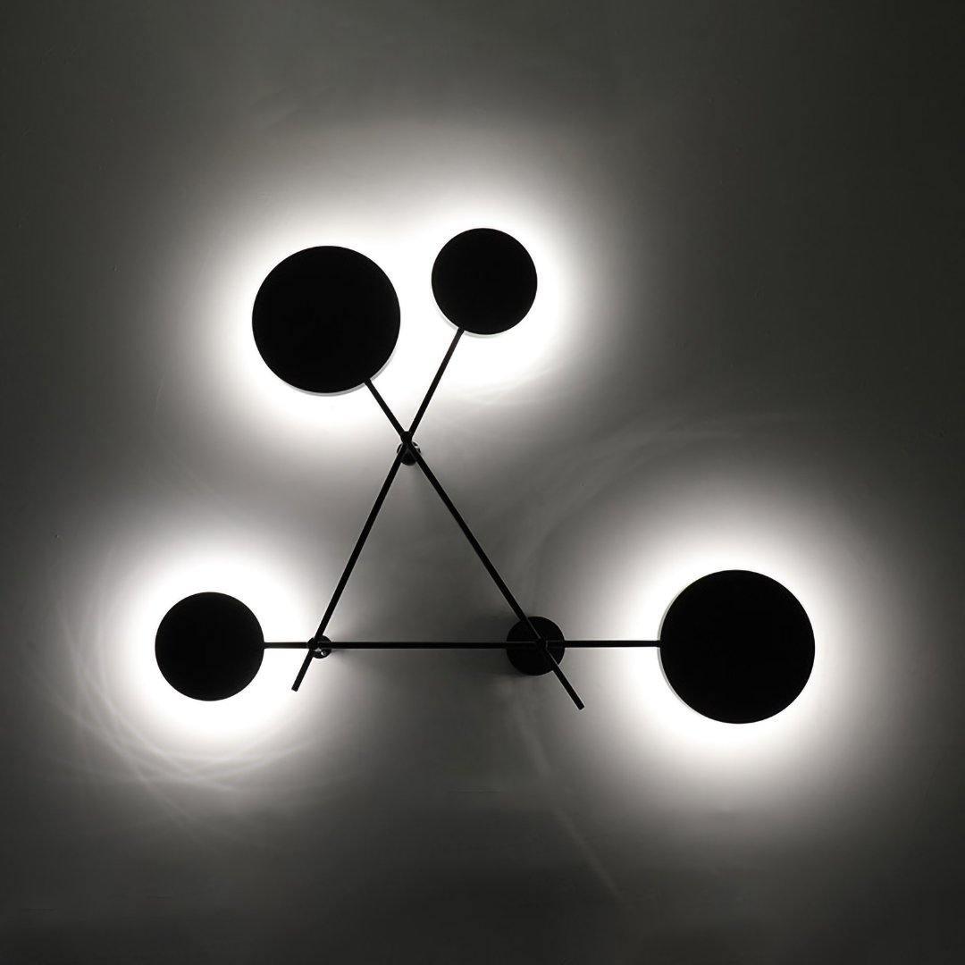 Lride geometric disc and rod wall light