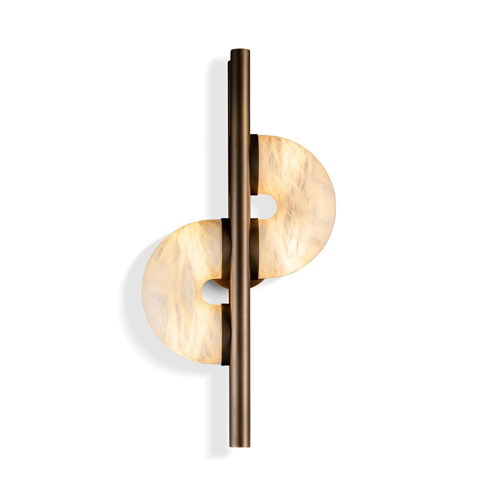 Lit oblique Dolly on white, showing rounded disc cutouts, bronze front bar, rear support and partially visible round mount