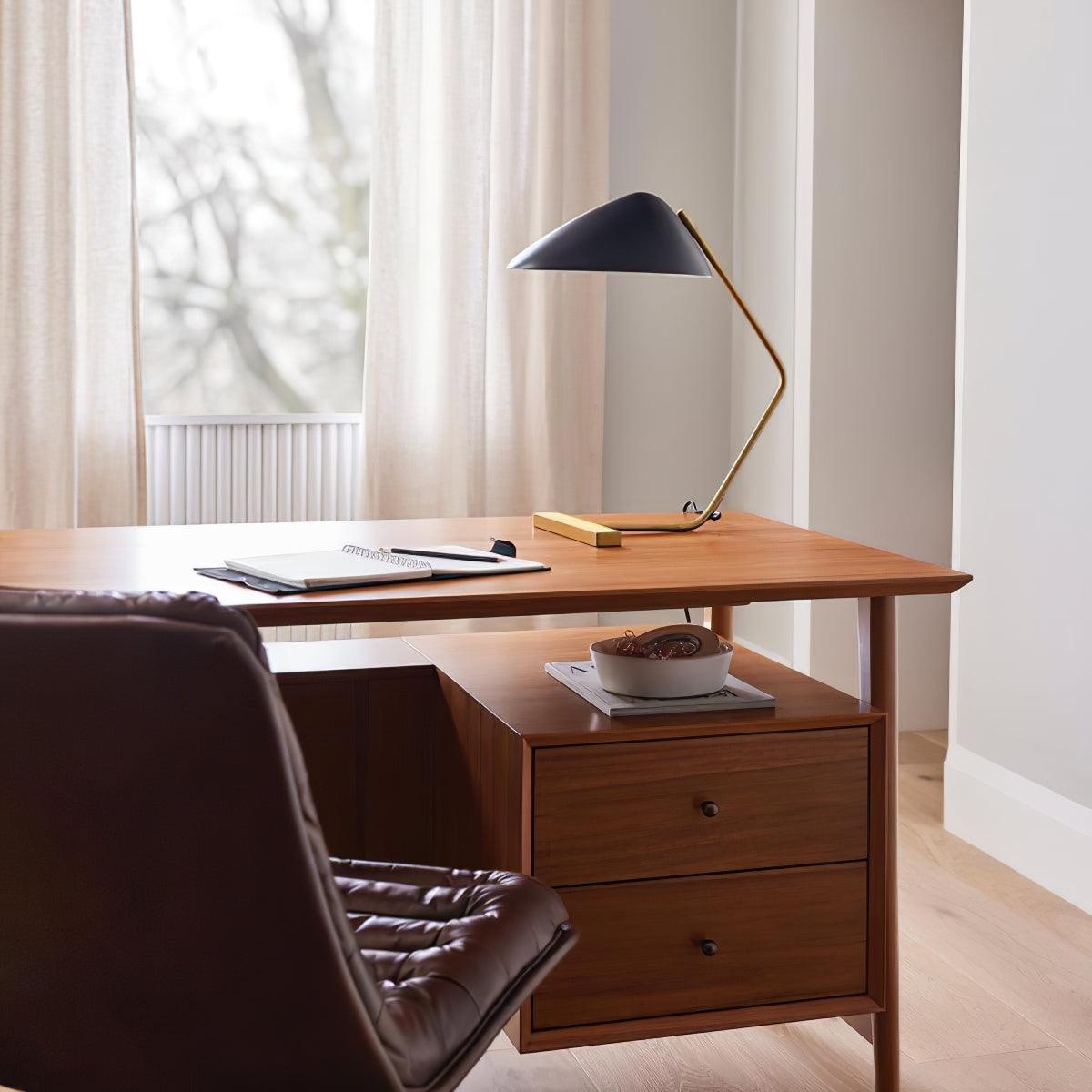 Curvilinear Mid-Century Table Lamp - Cueteks