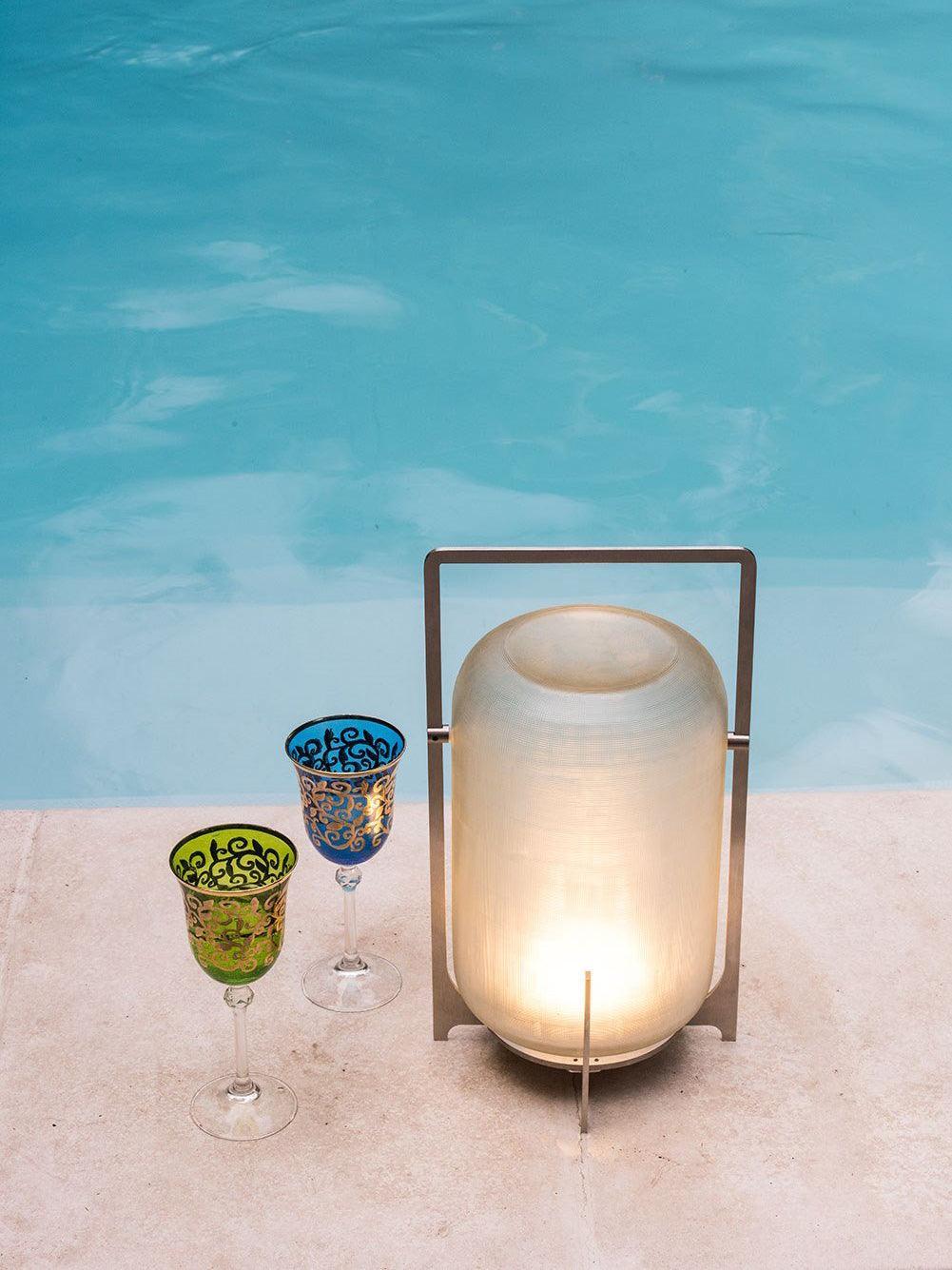 Black Twilight Lantern Table Lamp - Cueteks