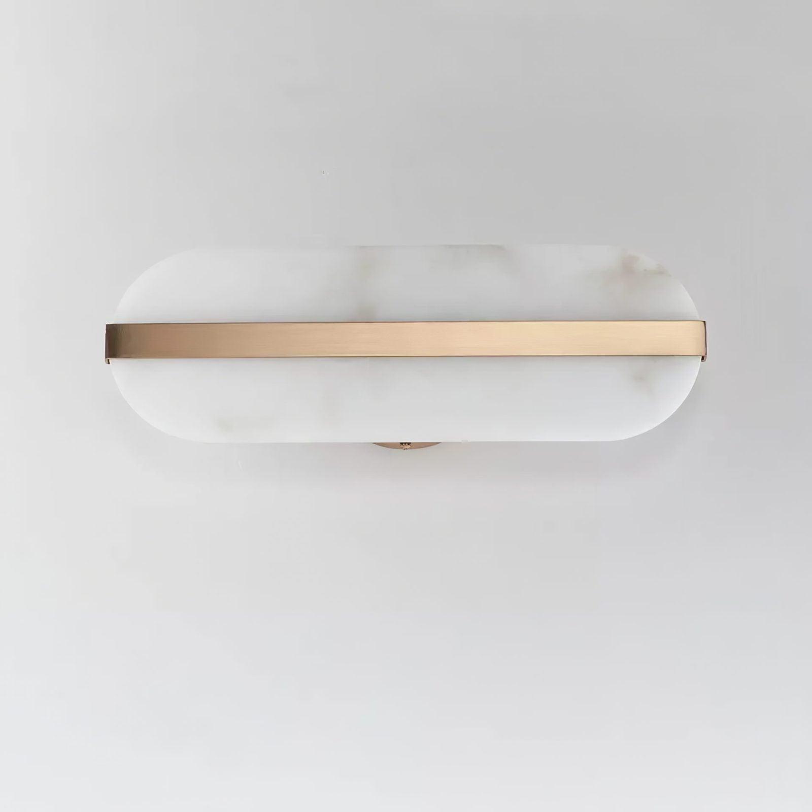 Front view of horizontally placed elongated shade