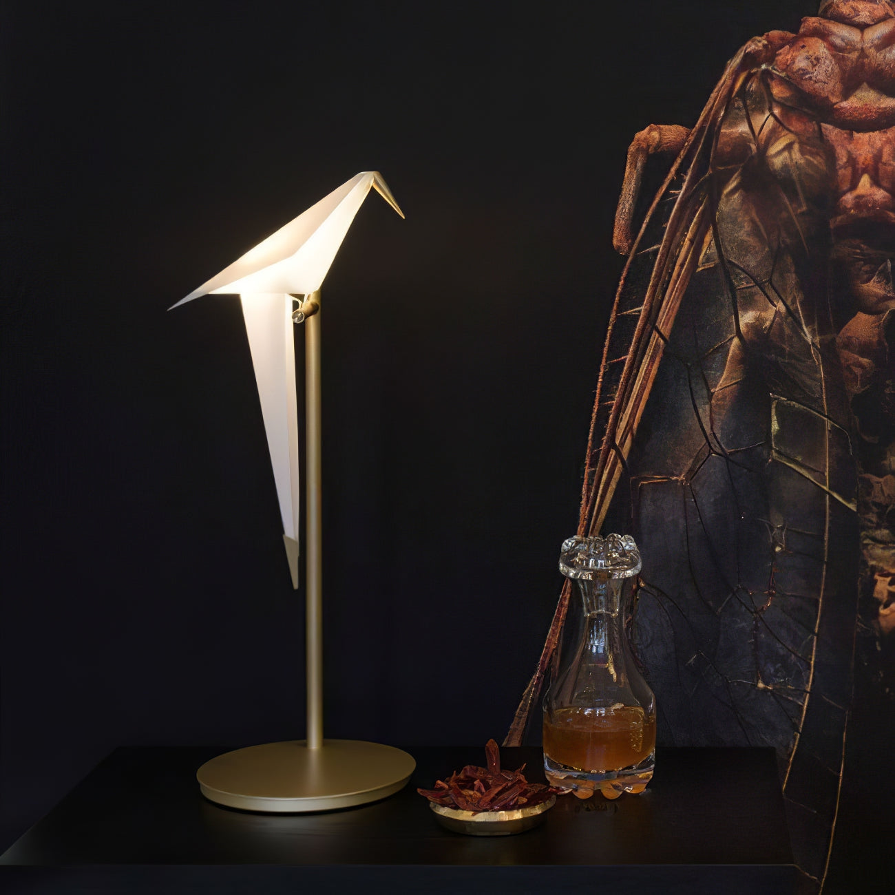 Paper Crane Bird Table lamp - Cueteks