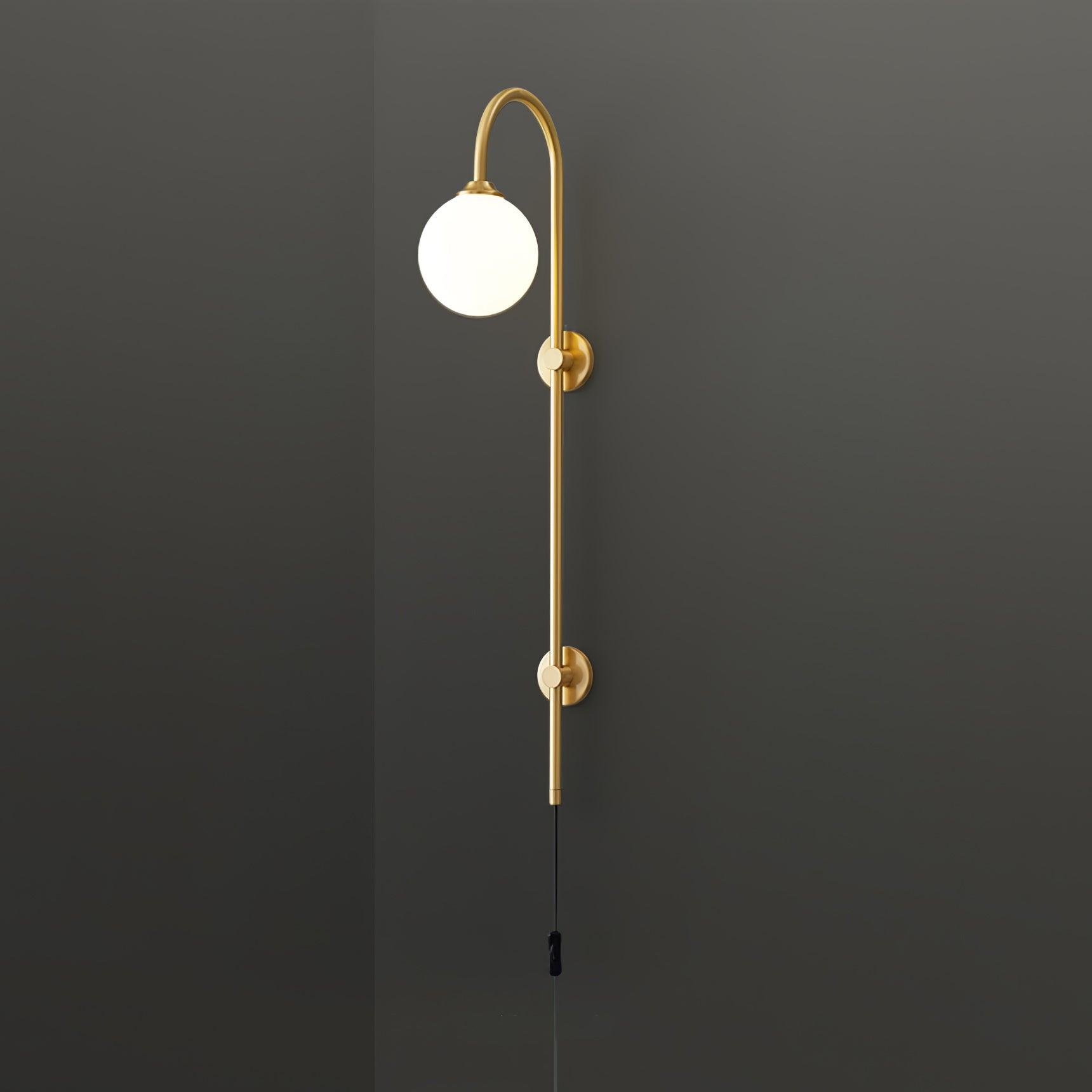 Globe Brass Wall Sconce - Cueteks
