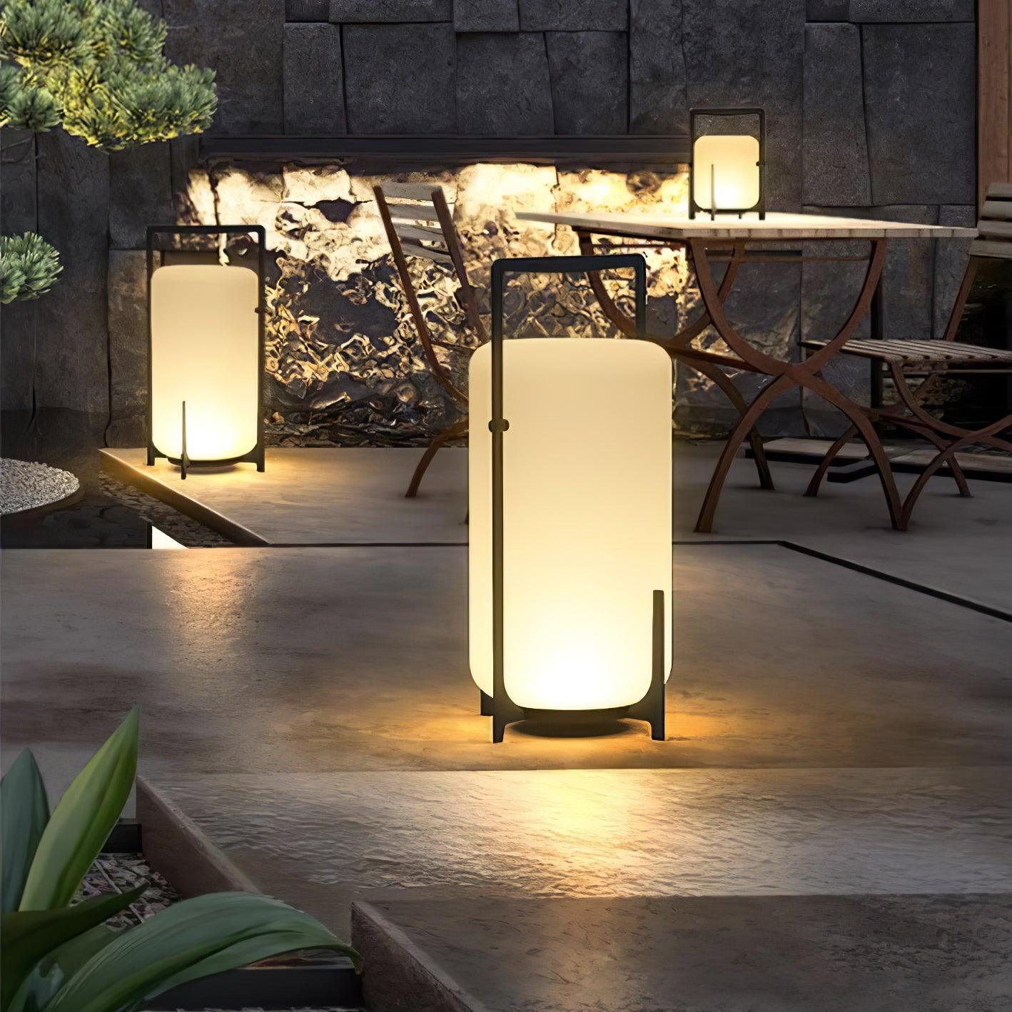 Black Twilight Lantern Table Lamp - Cueteks