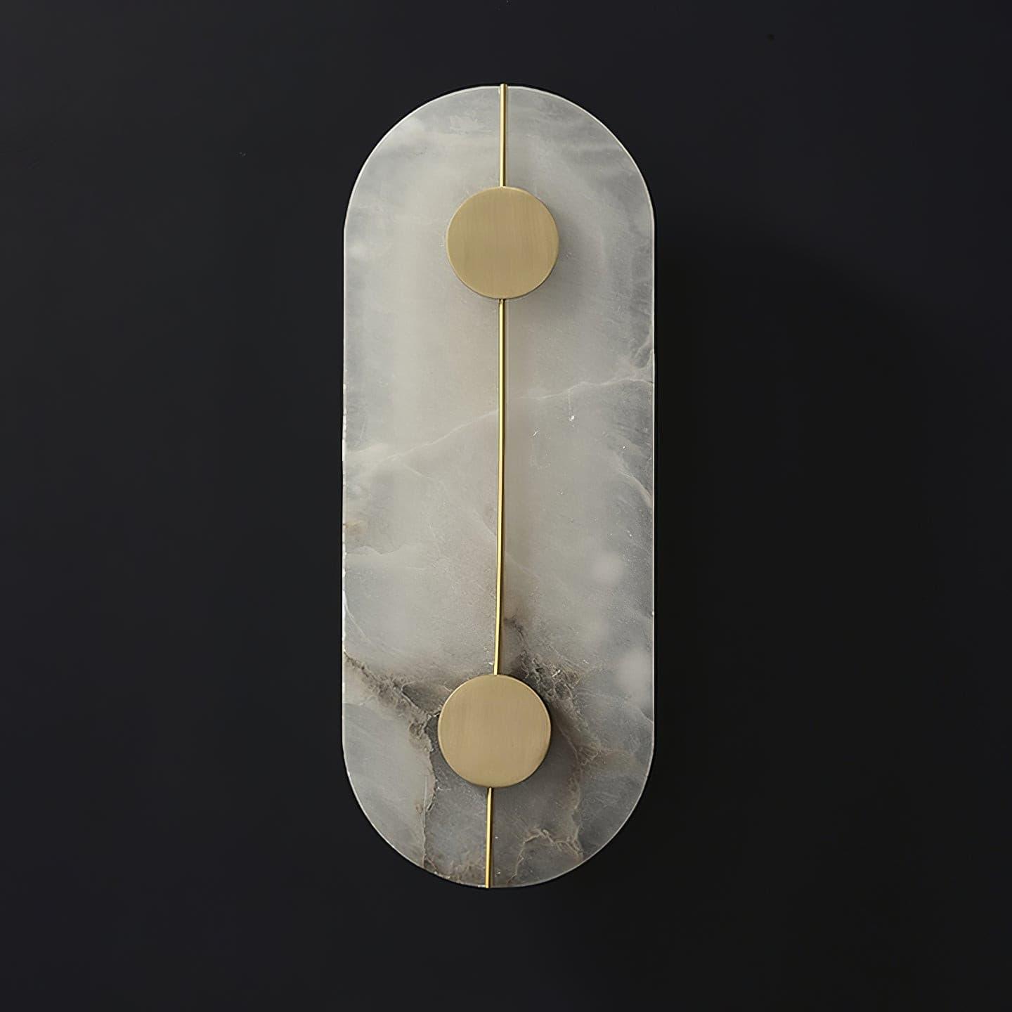 Unlit capsule panel with varied grey veining