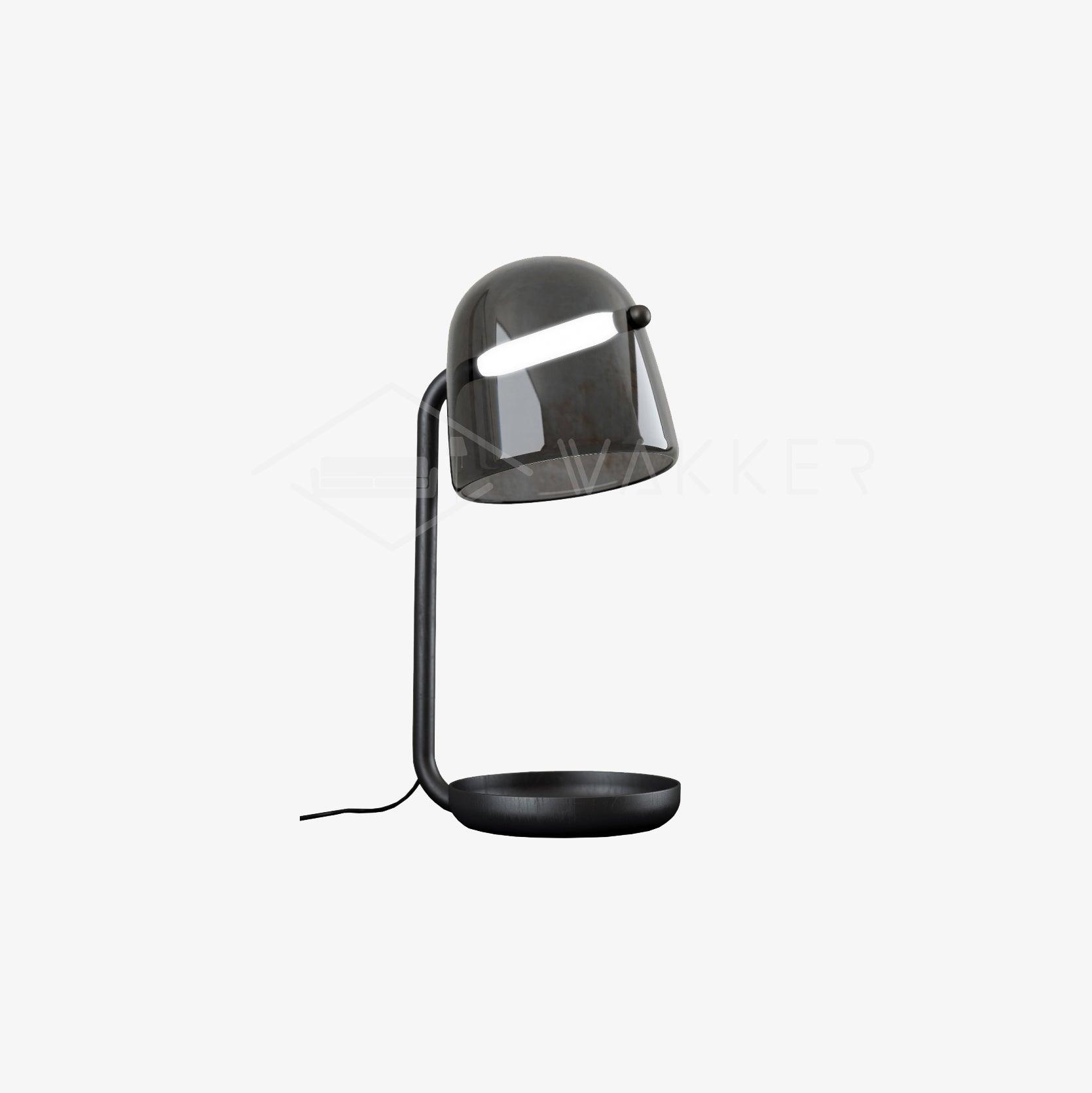 Mona dark glass lamp on a white background