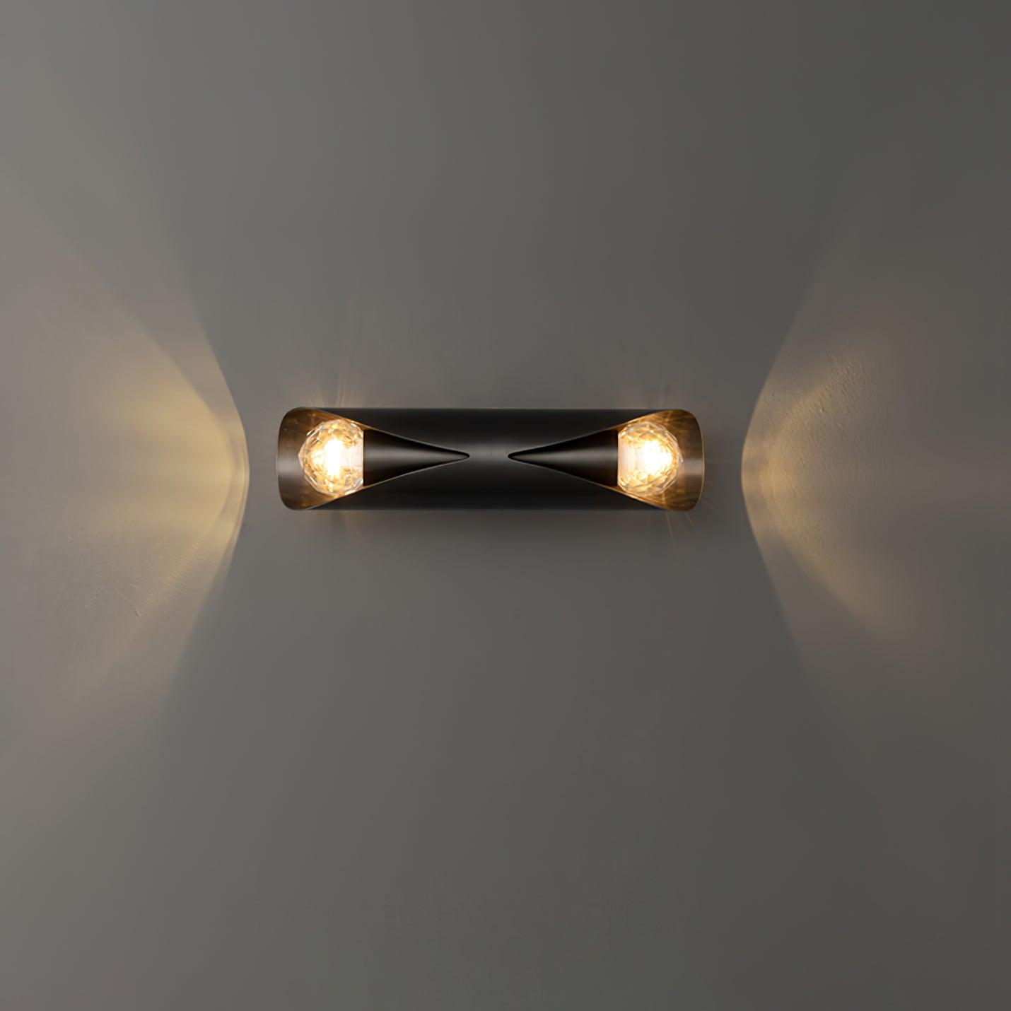 Horizontal Black fitting with two illuminated ends