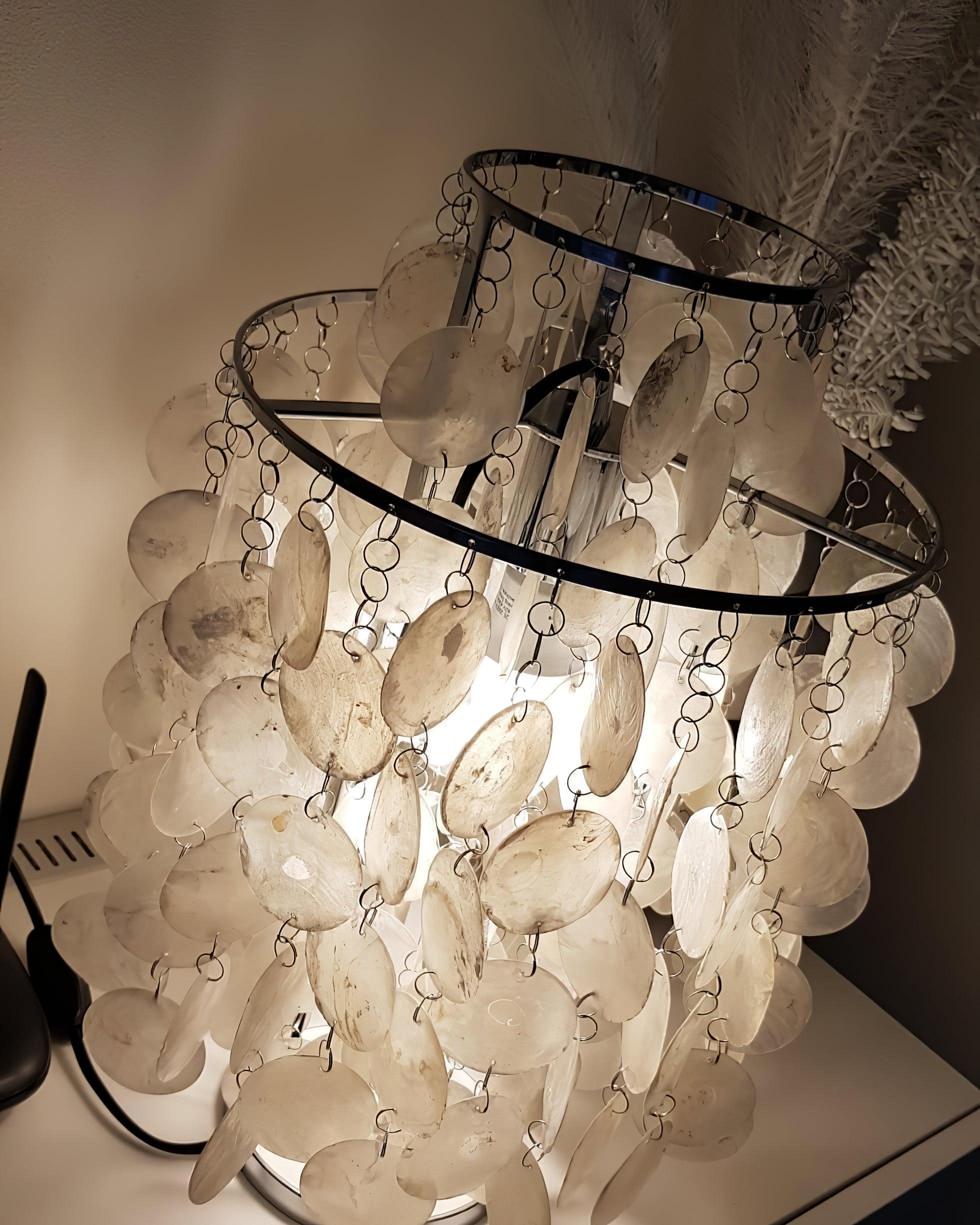 Round Shell Table Lamp - Cueteks