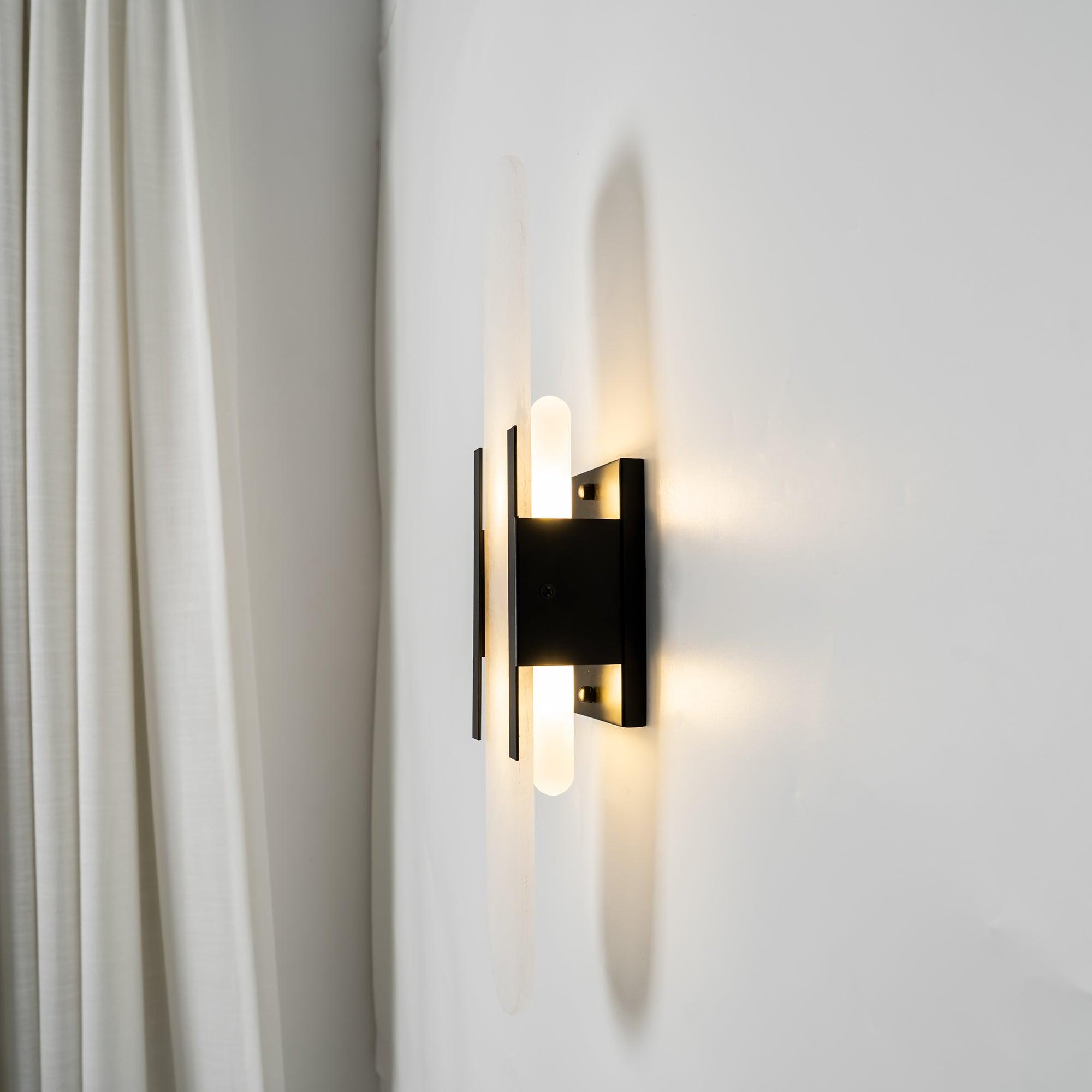Melange Elongated Alabaster Wall Lamp - Cueteks