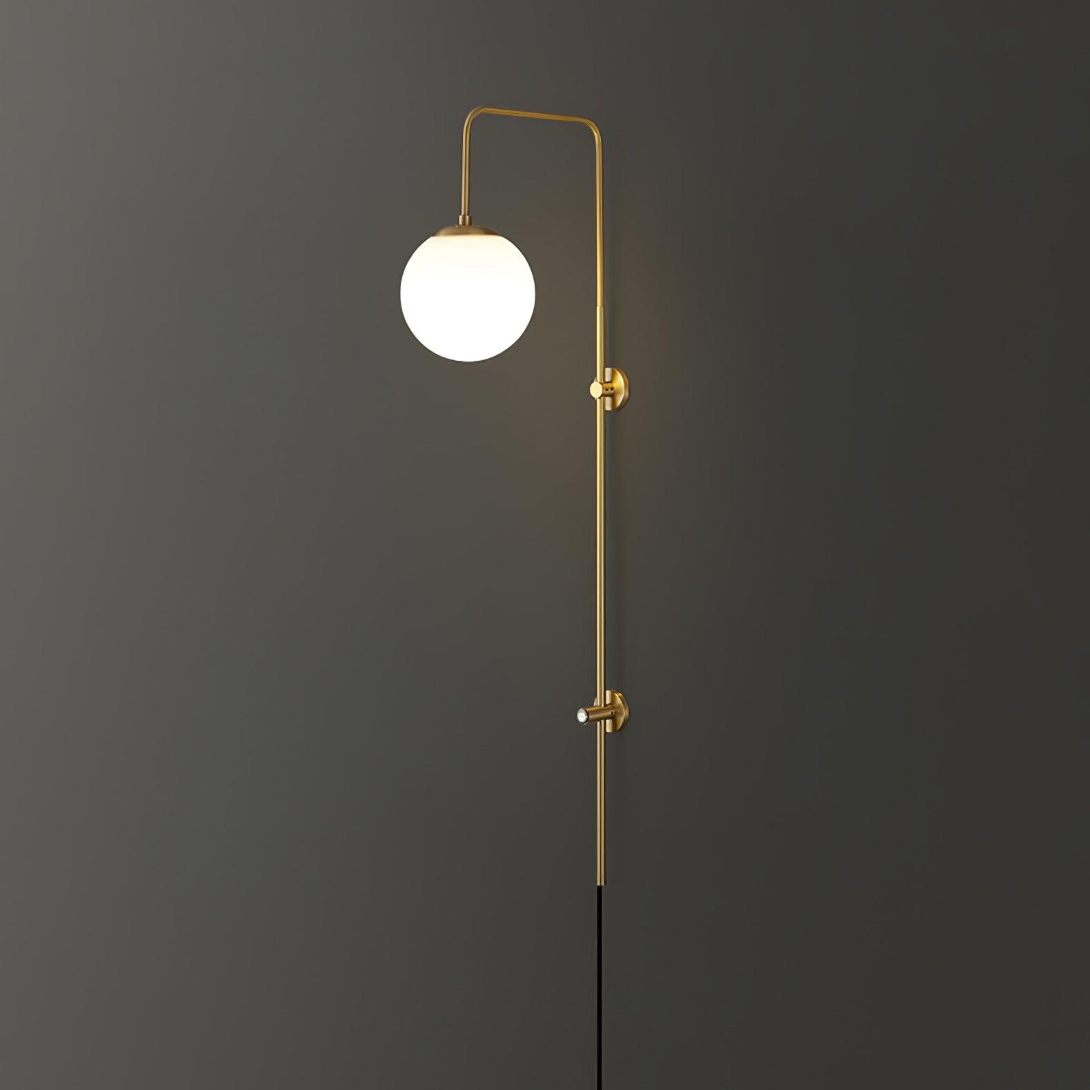 Globe Brass Wall Sconce - Cueteks