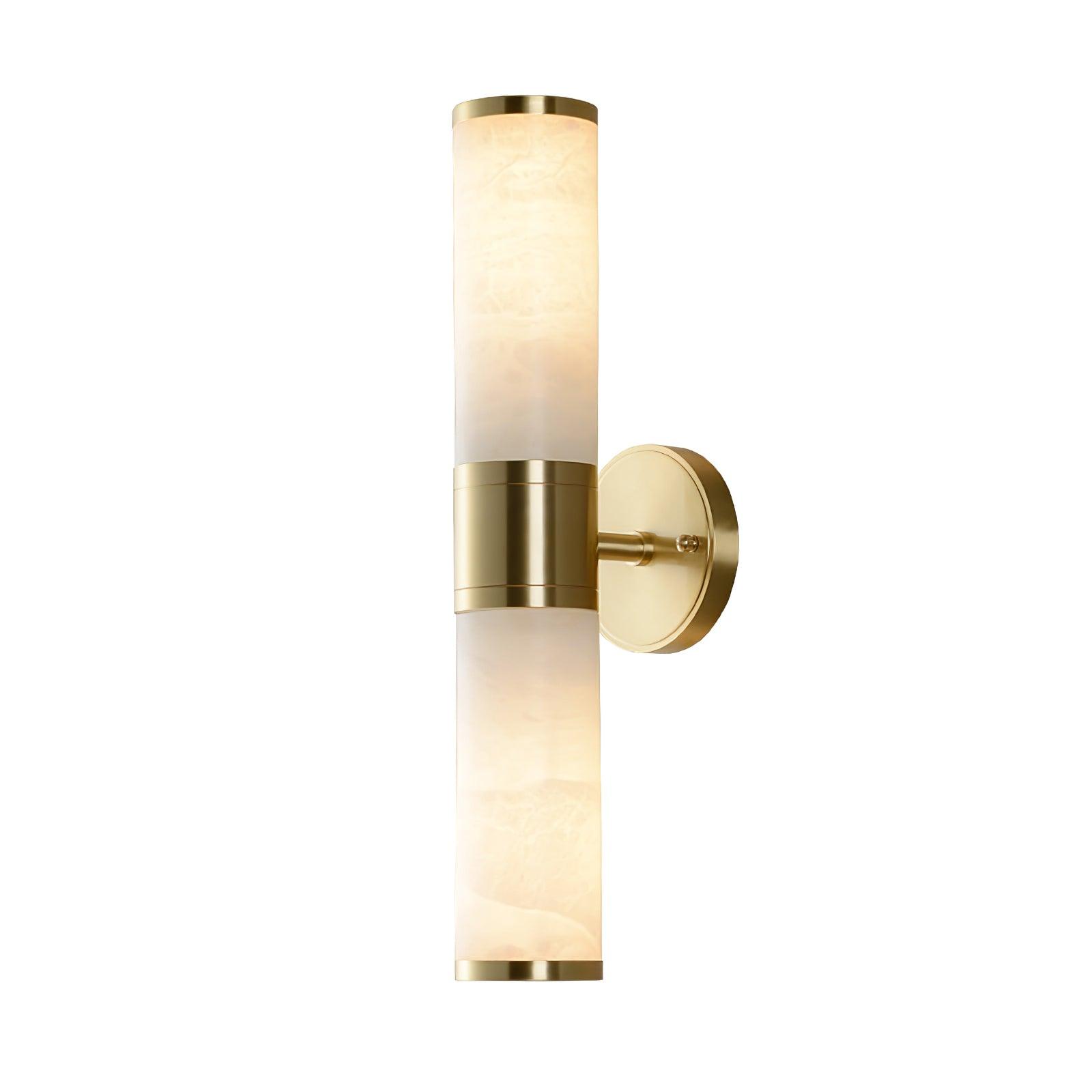 Illuminated double-section Lampatron on a white background