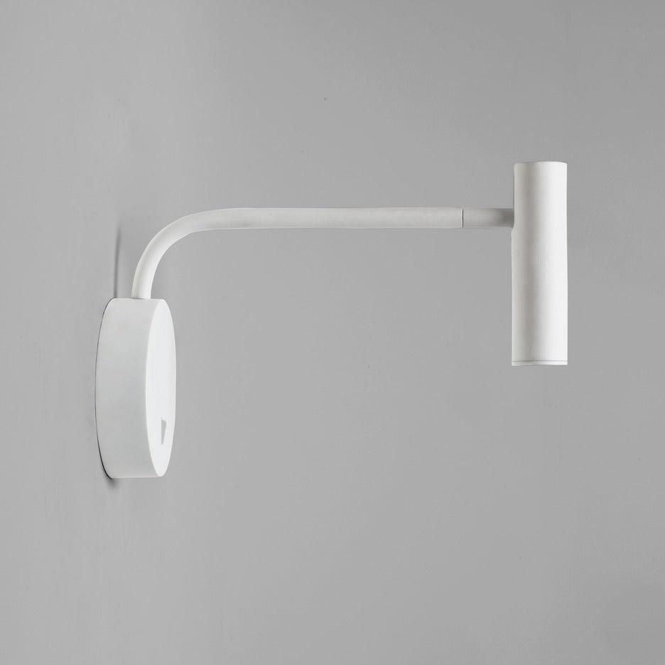 Side view of white arm and cylindrical head