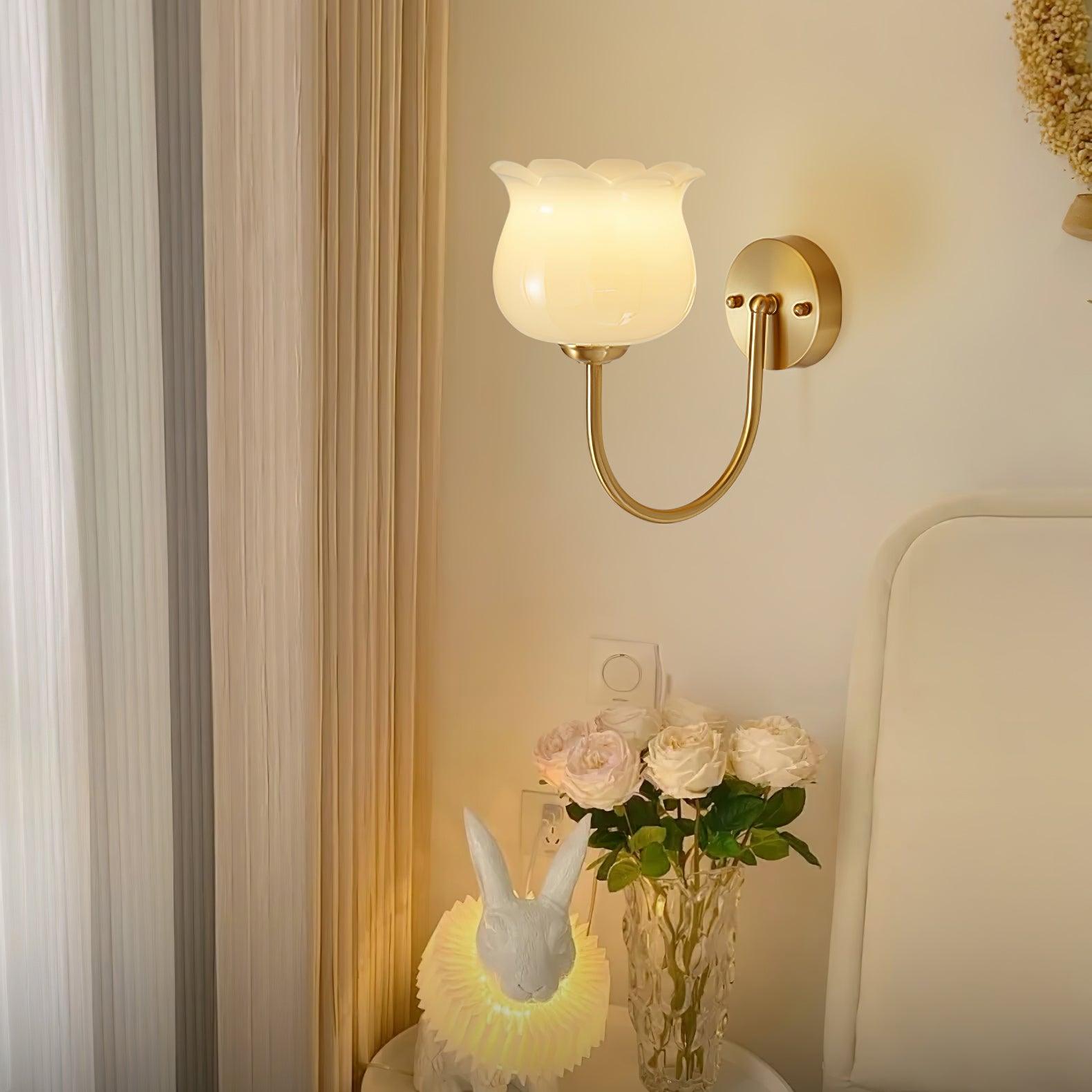Orchids shade pictured facing upwards in a room