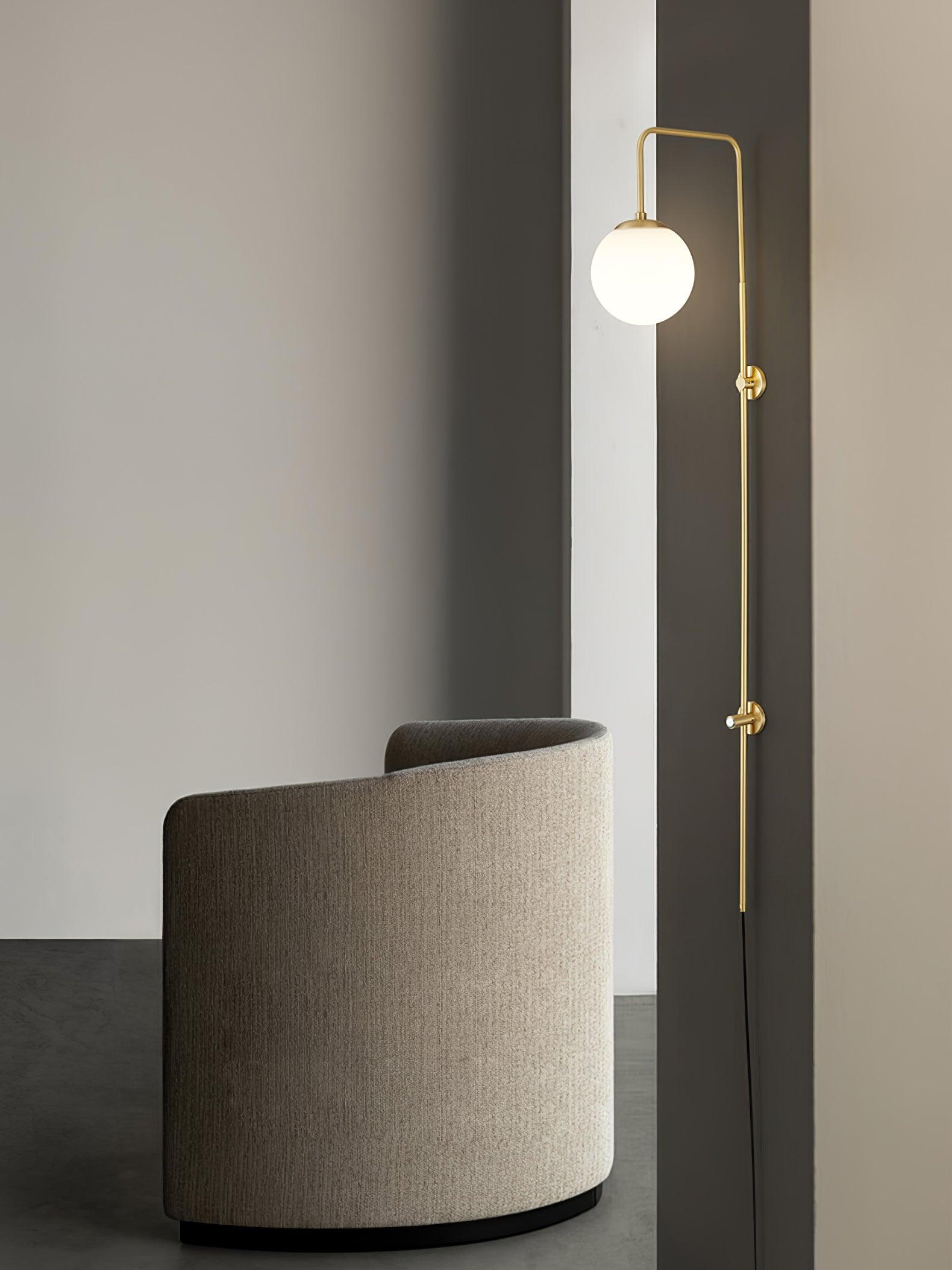 Globe Brass Wall Sconce - Cueteks