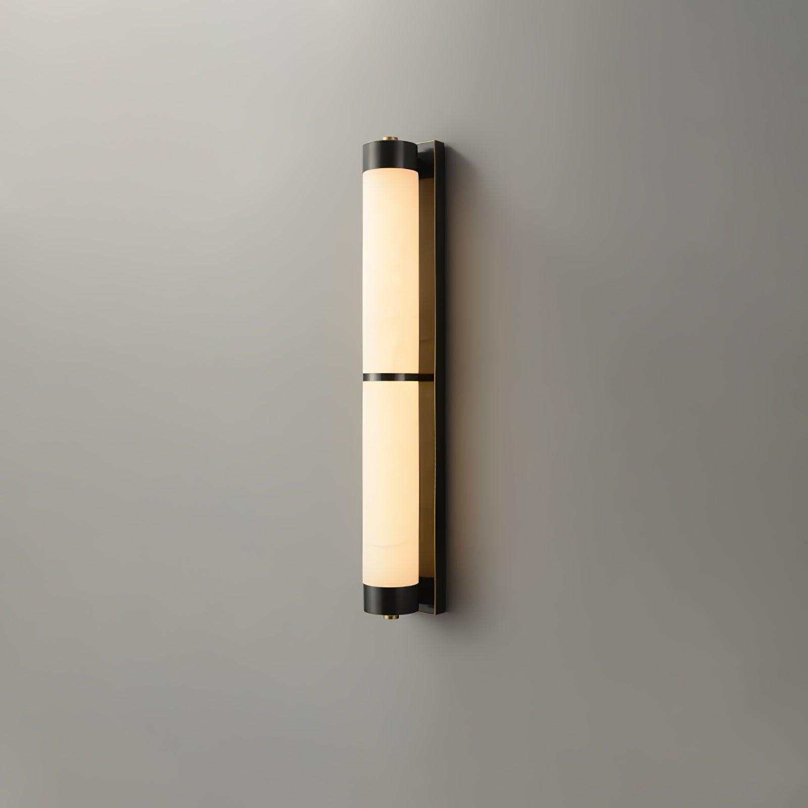 Cylindra Alabaster Brass Wall Light - Cueteks