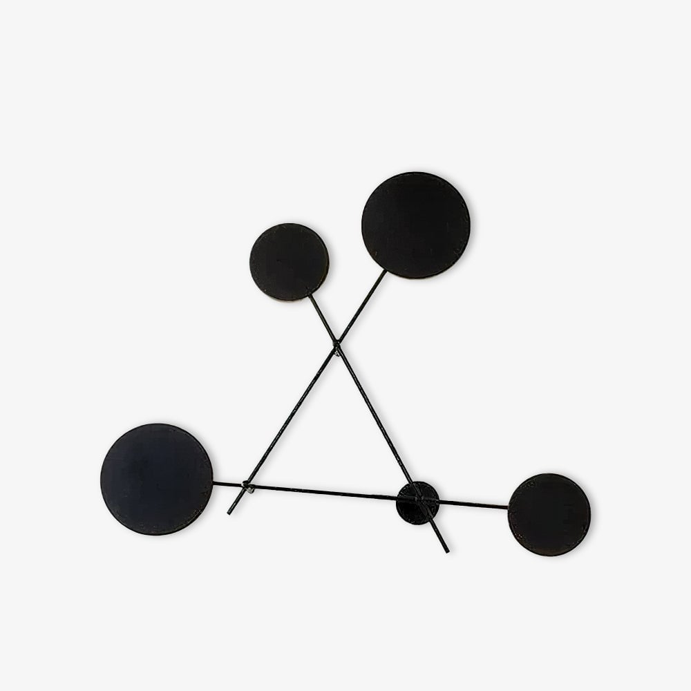 Lride geometric disc and rod wall light