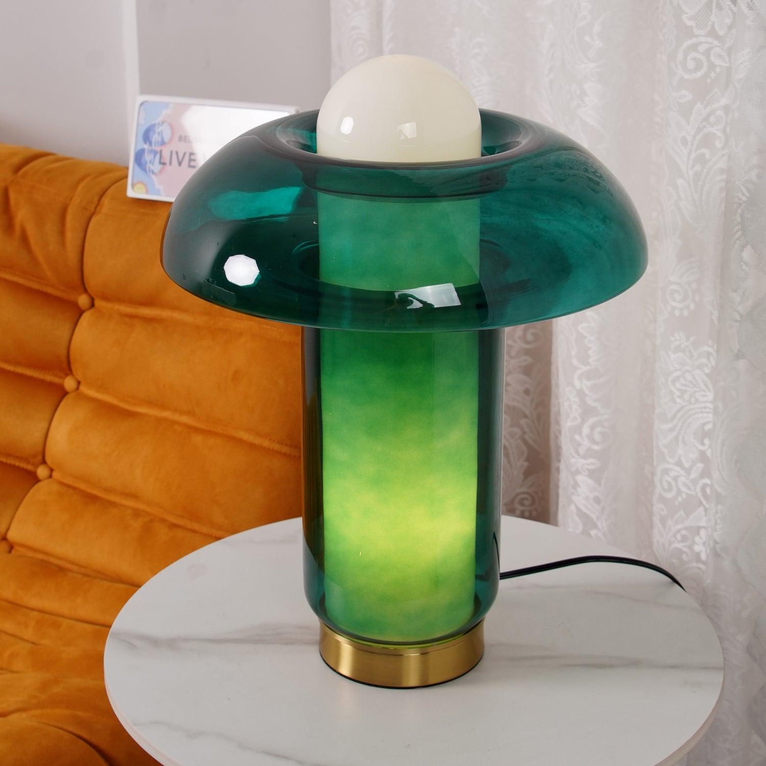 Glass Mushroom Table Lamp - Cueteks