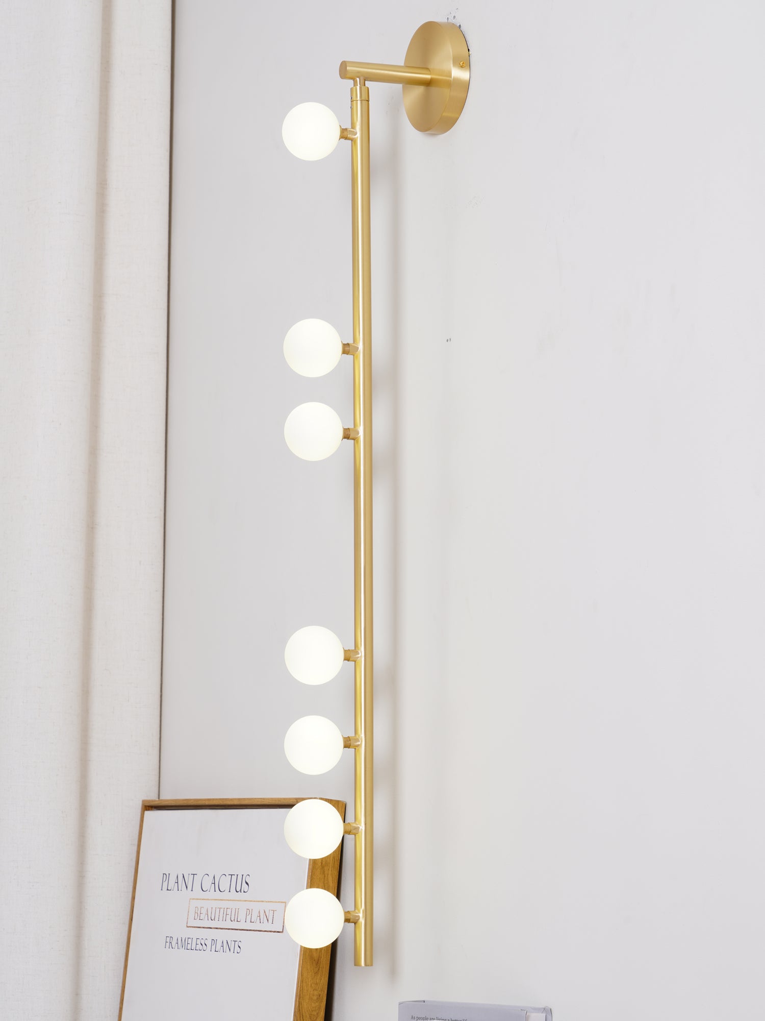 Brass Glass Tube Wall Lamp - Cueteks
