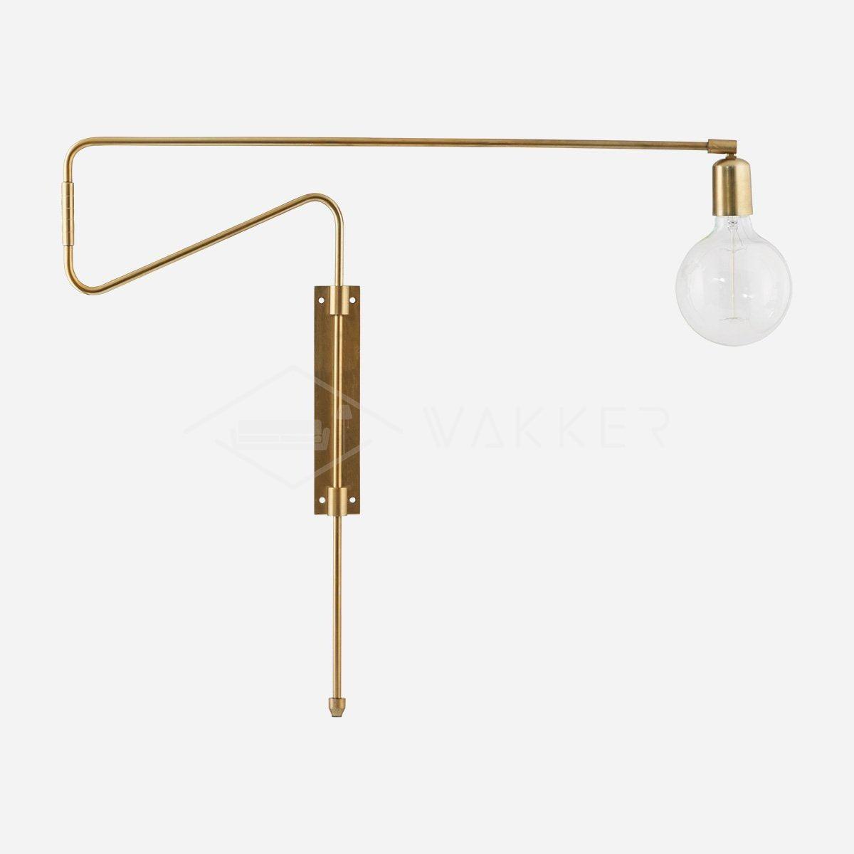 Brass long arm on a narrow wallplate
