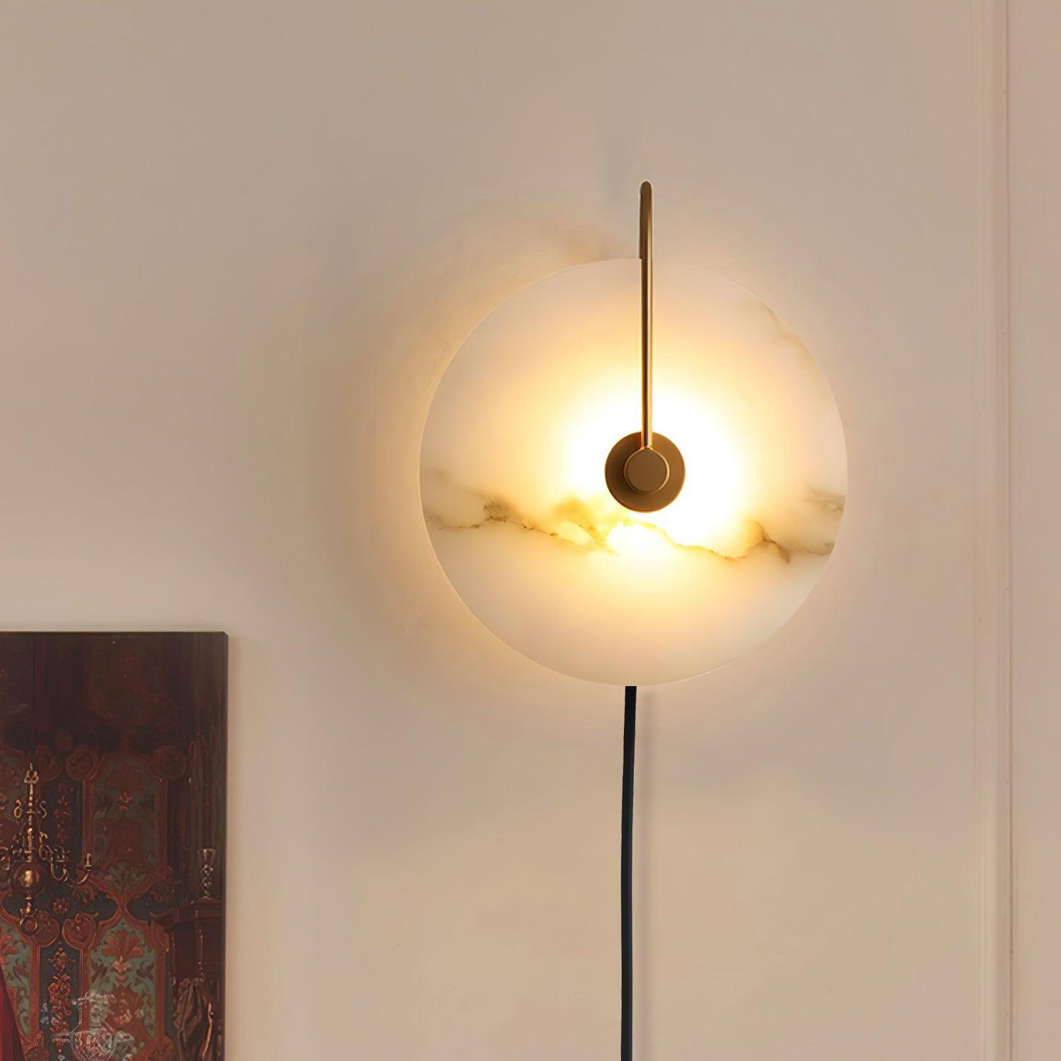 Alabaster LED Plug-In Wall Lamp - Cueteks