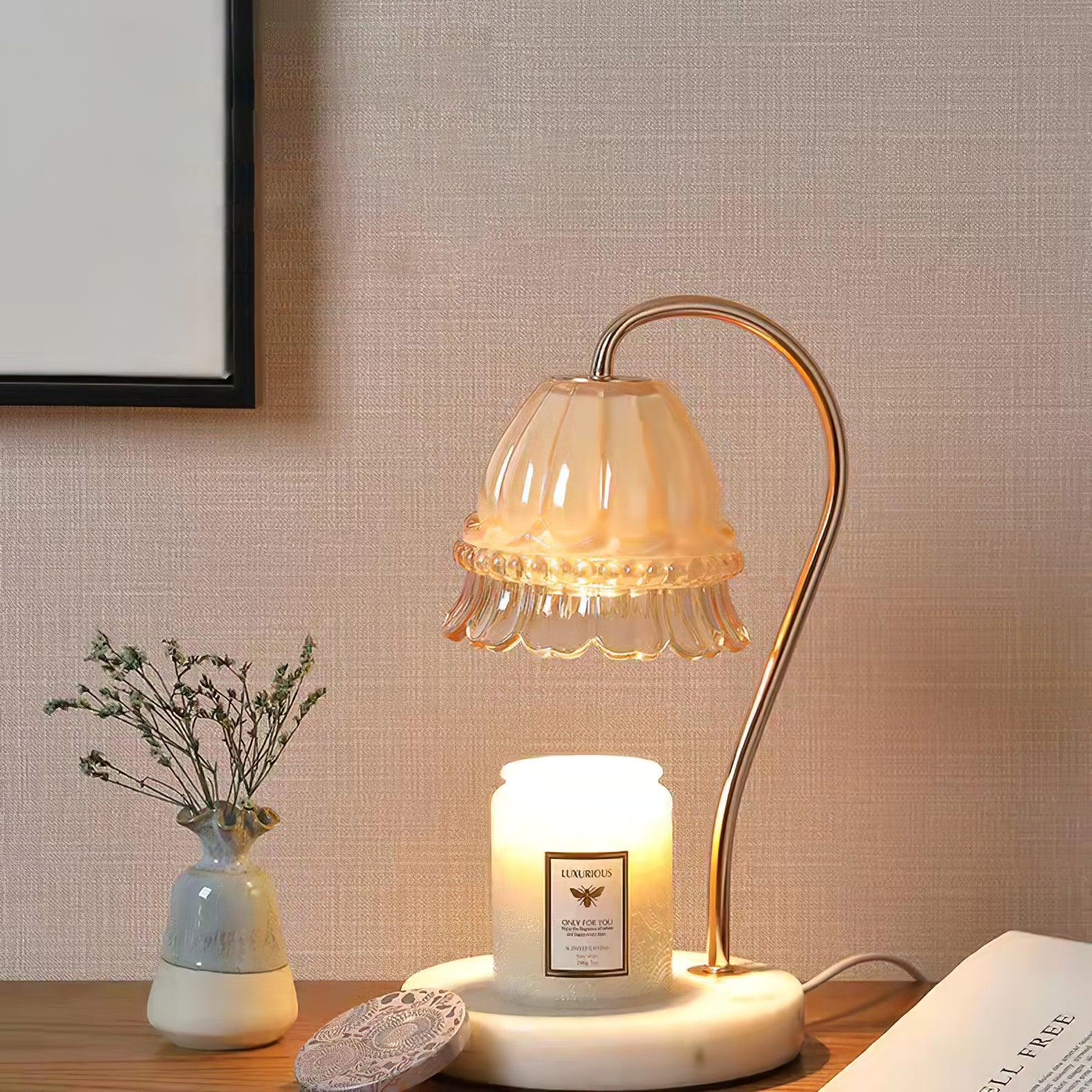 Lily Marble Warmer Table Lamp - Cueteks