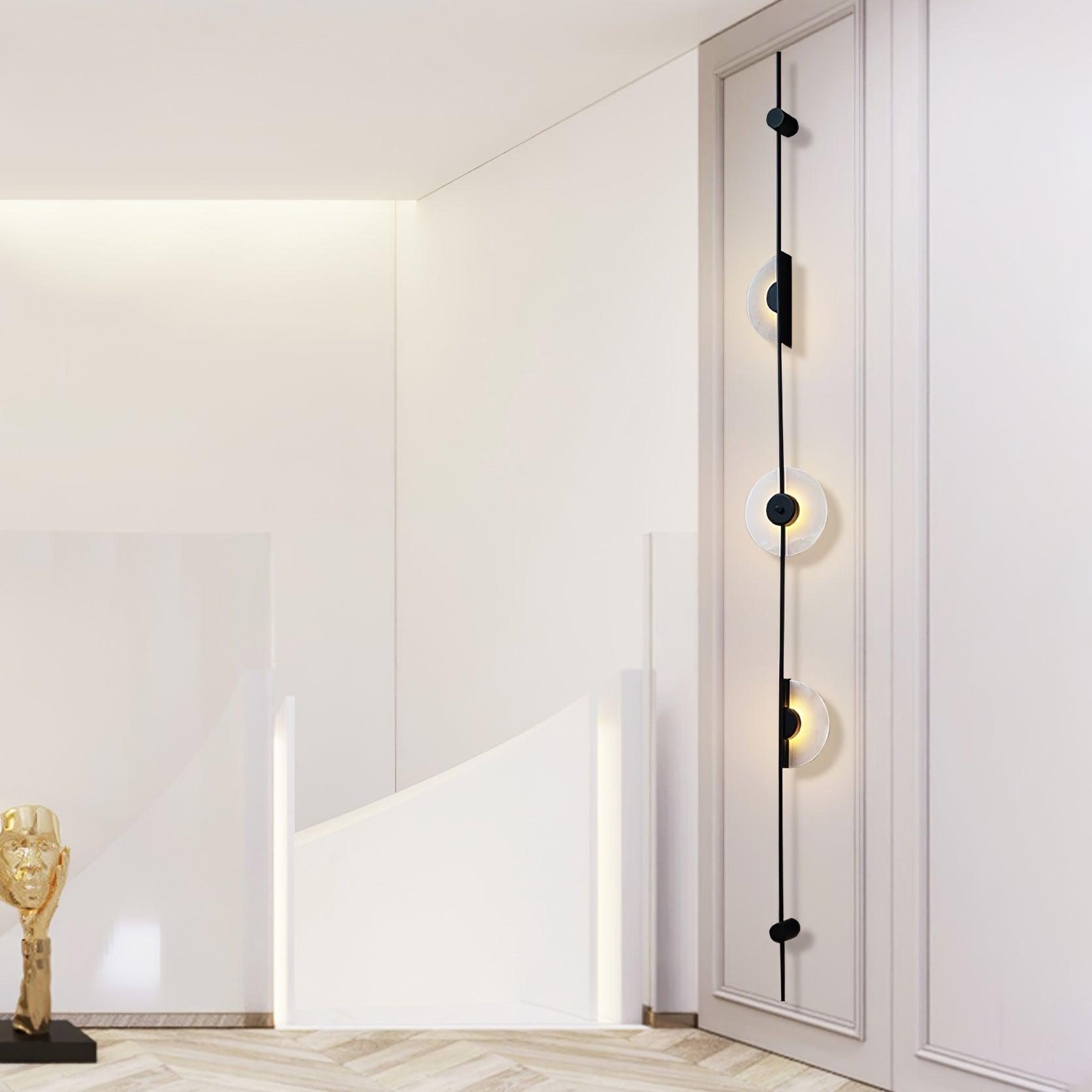 Alabaster Orb Vertical Wall Sconce - Cueteks