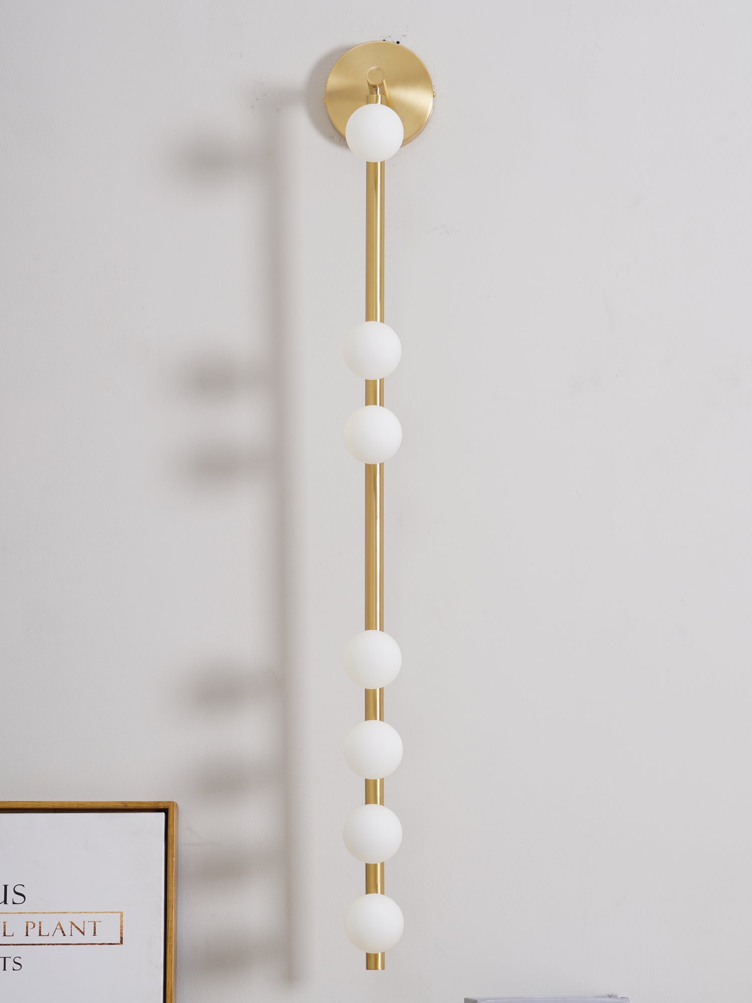 Brass Glass Tube Wall Lamp - Cueteks