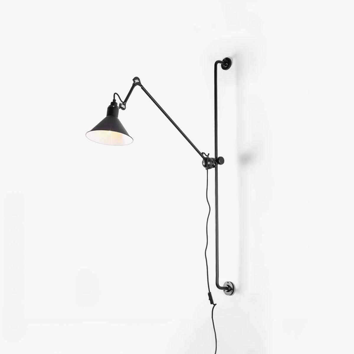 Support Frame Rocker wall lamp with two round rail mounts