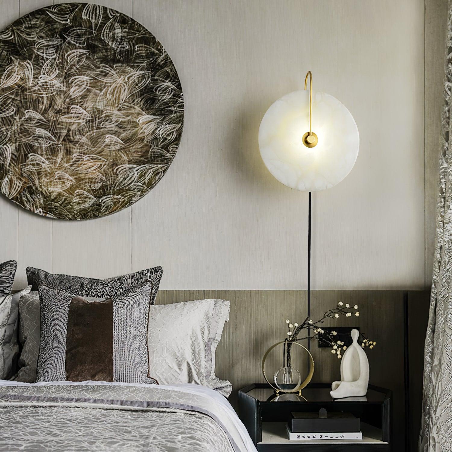 Alabaster LED Plug-In Wall Lamp - Cueteks