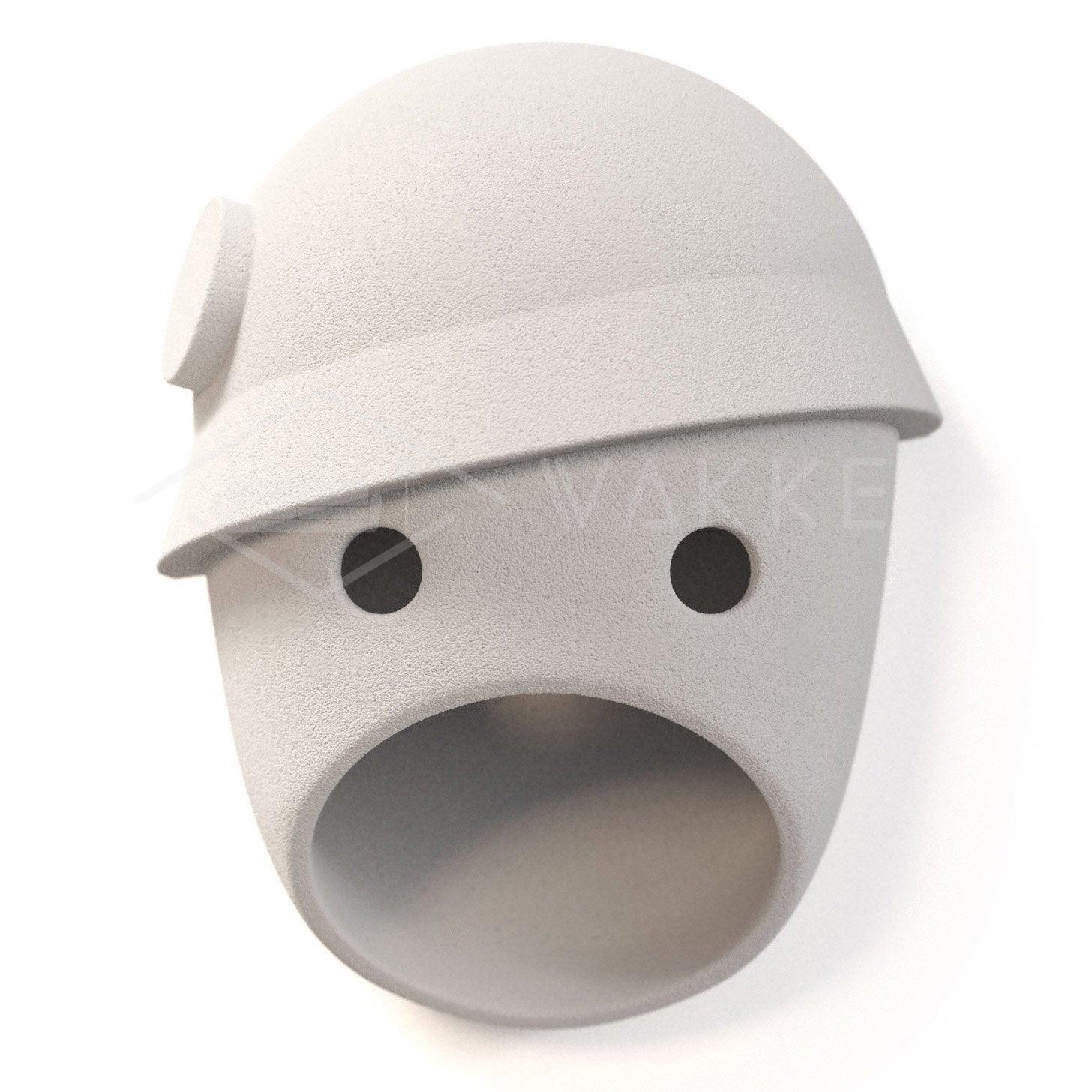 Coco Light Grey face wall light with tilted cap