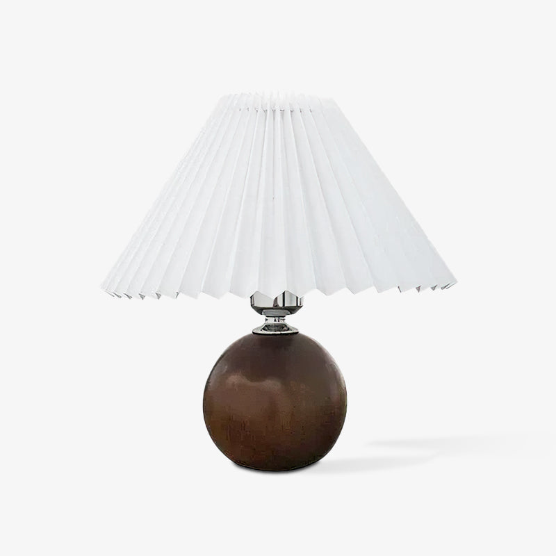 Wooden Pleated Table Lamp - Cueteks