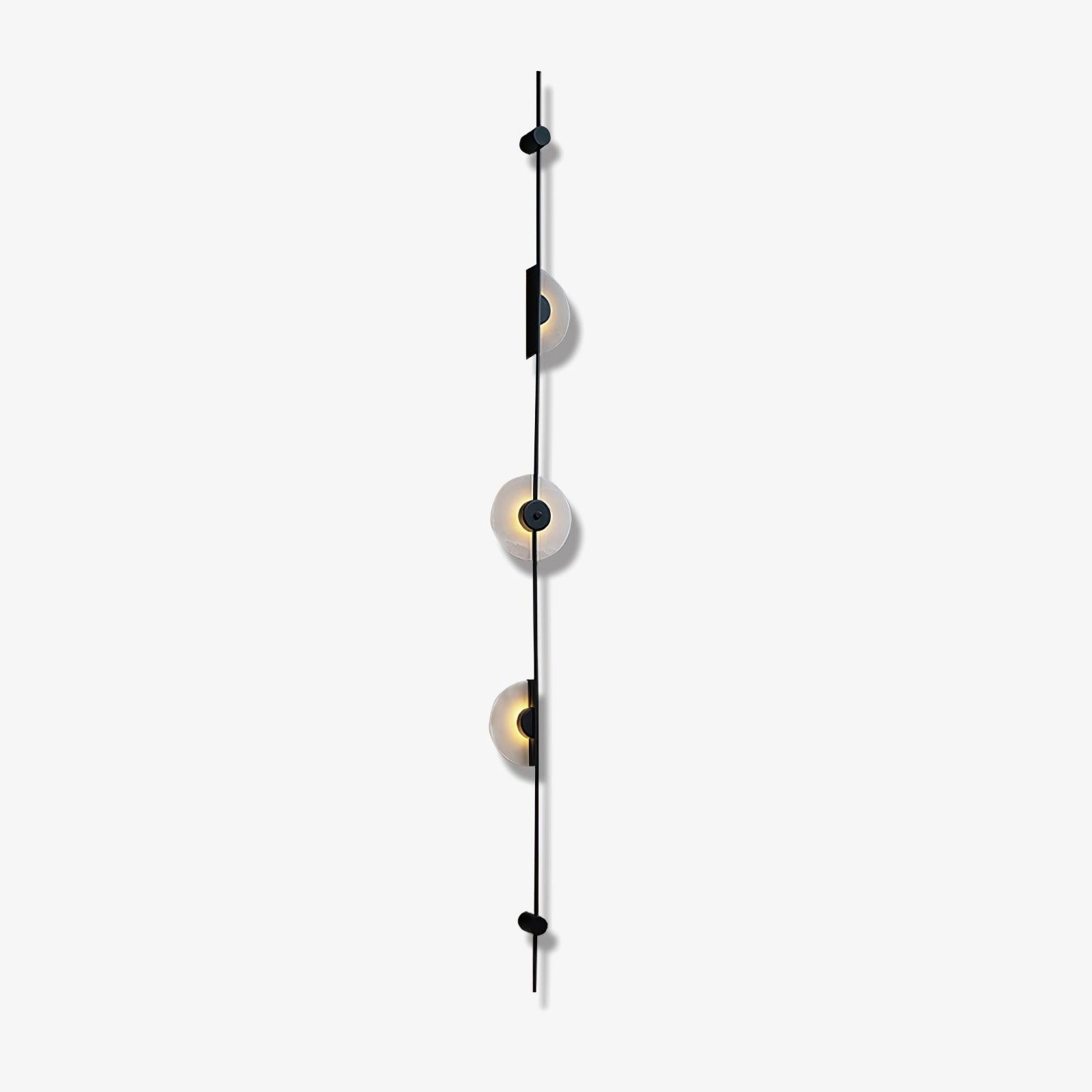 Alabaster Orb Vertical Wall Sconce - Cueteks