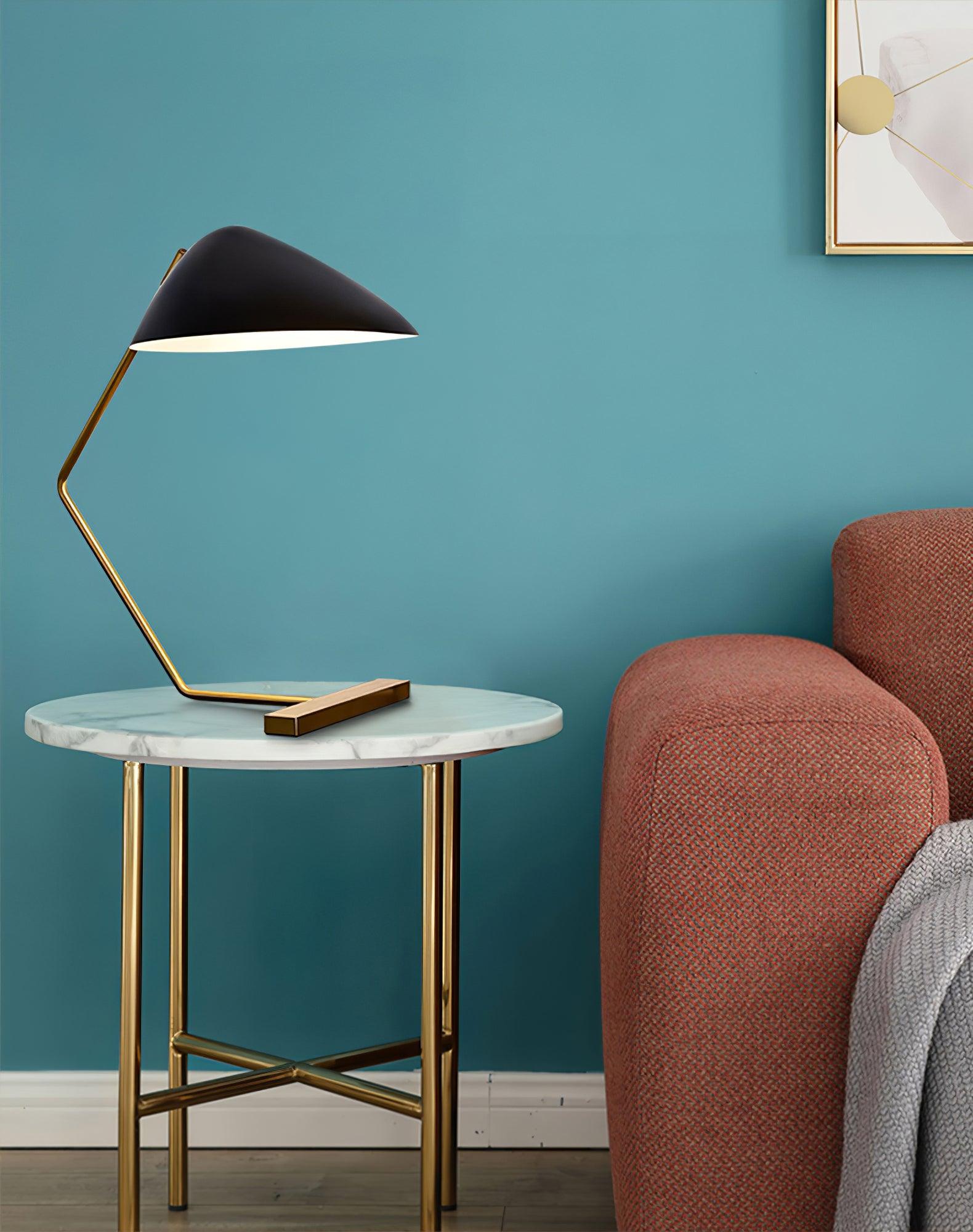 Curvilinear Mid-Century Table Lamp - Cueteks