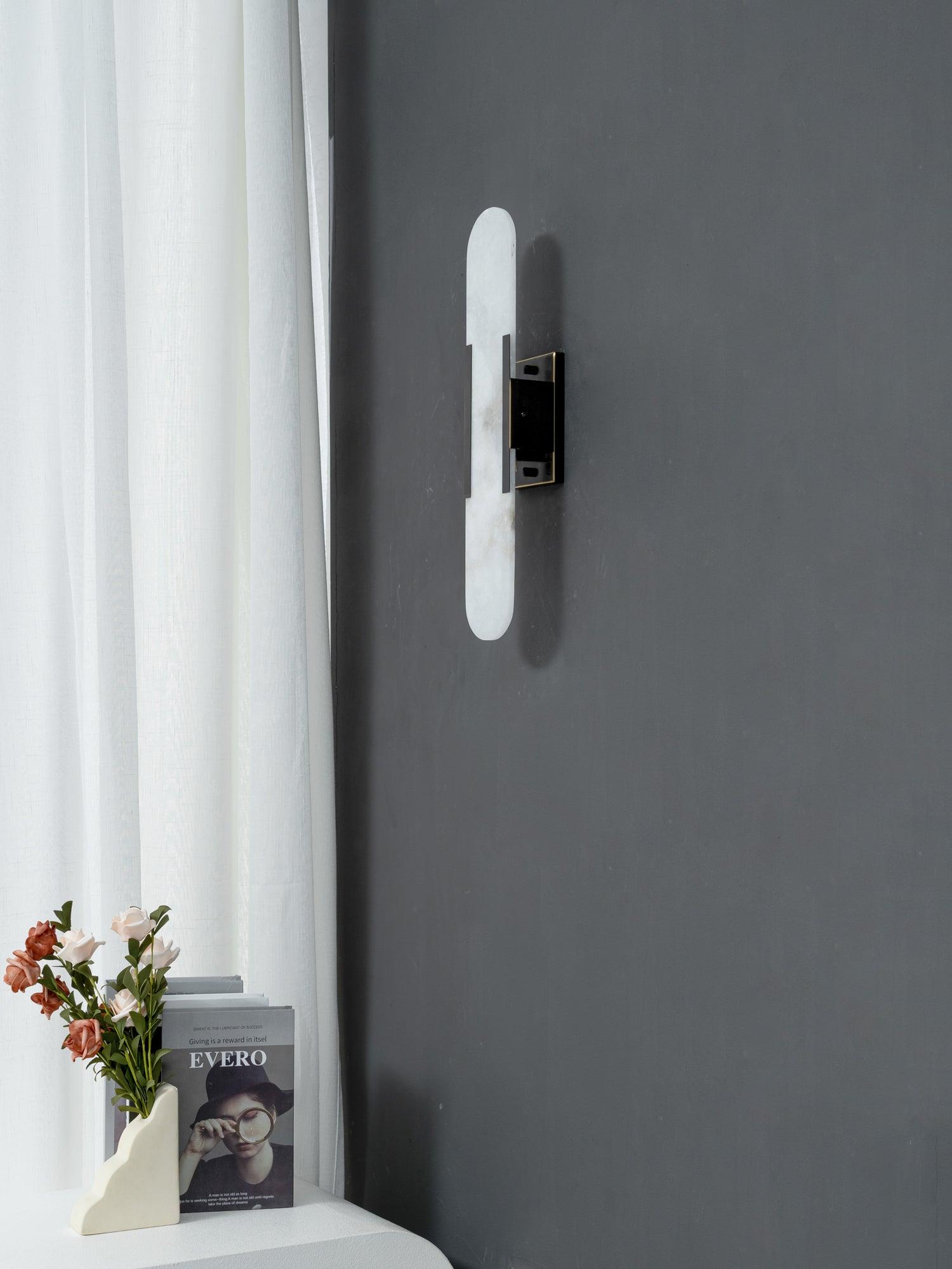 Melange Elongated Alabaster Wall Lamp - Cueteks