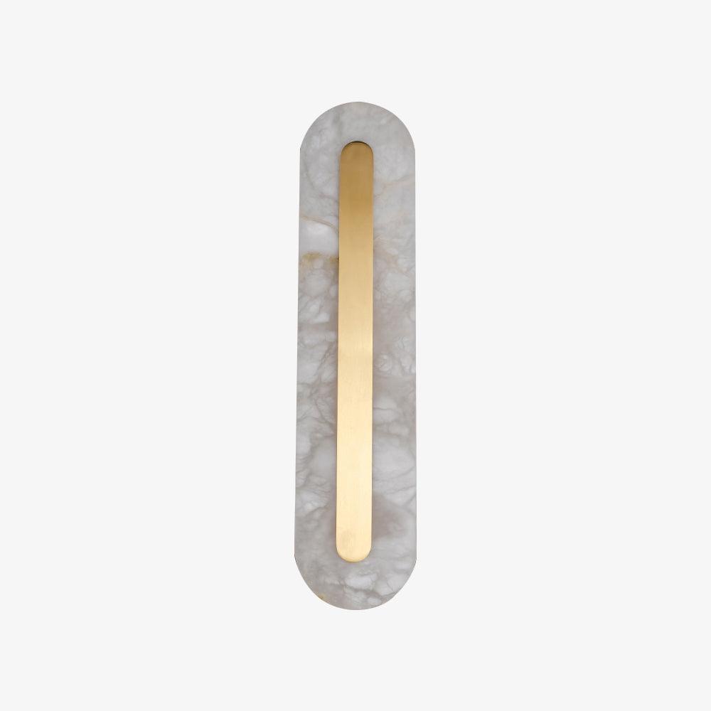 Long white veined panel with brass-coloured centre