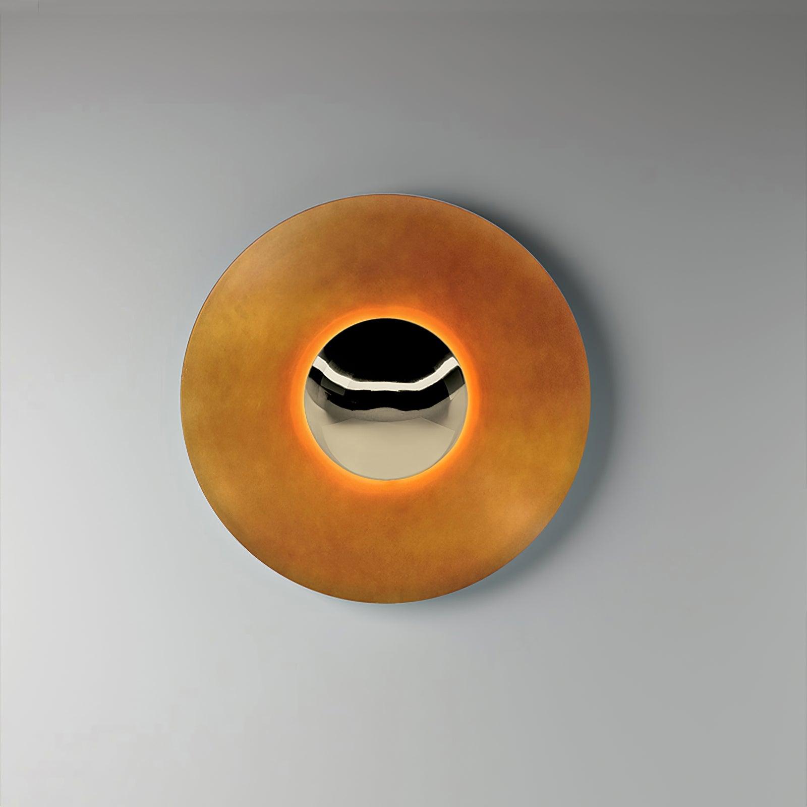 Simplicity Glow round metal LED wall light