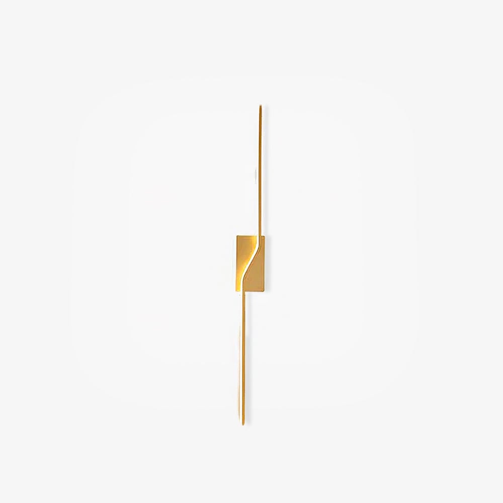 Gold vertical strip light on a plain background