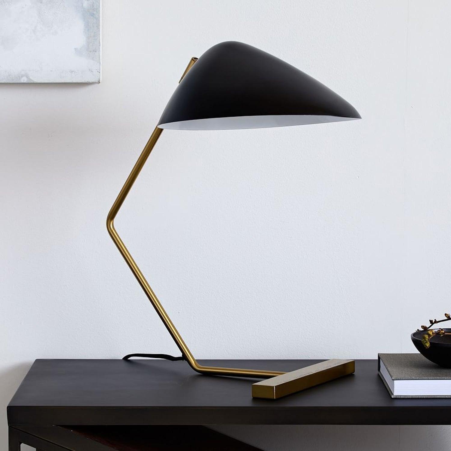 Curvilinear Mid-Century Table Lamp - Cueteks