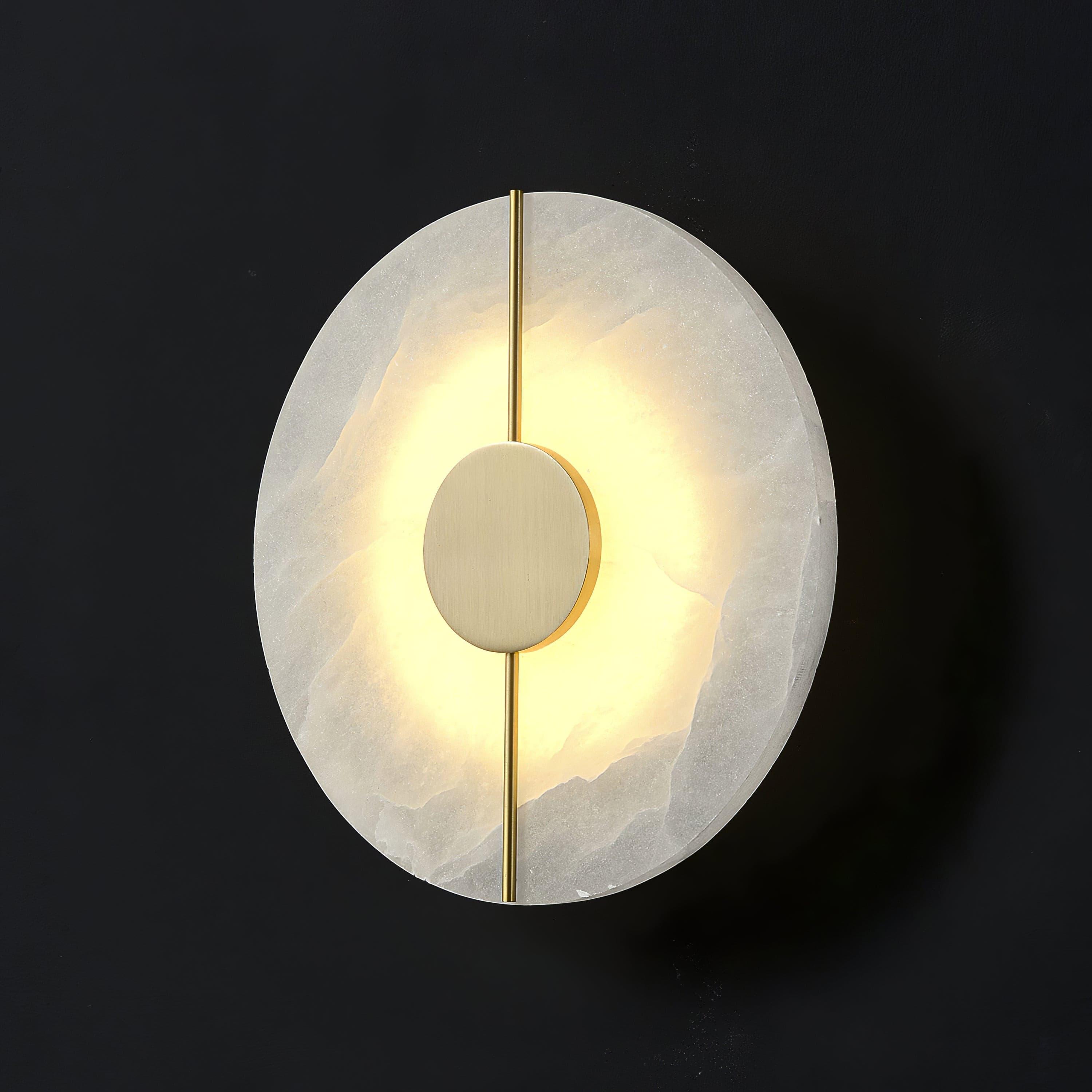 Round patterned panel illuminated from within