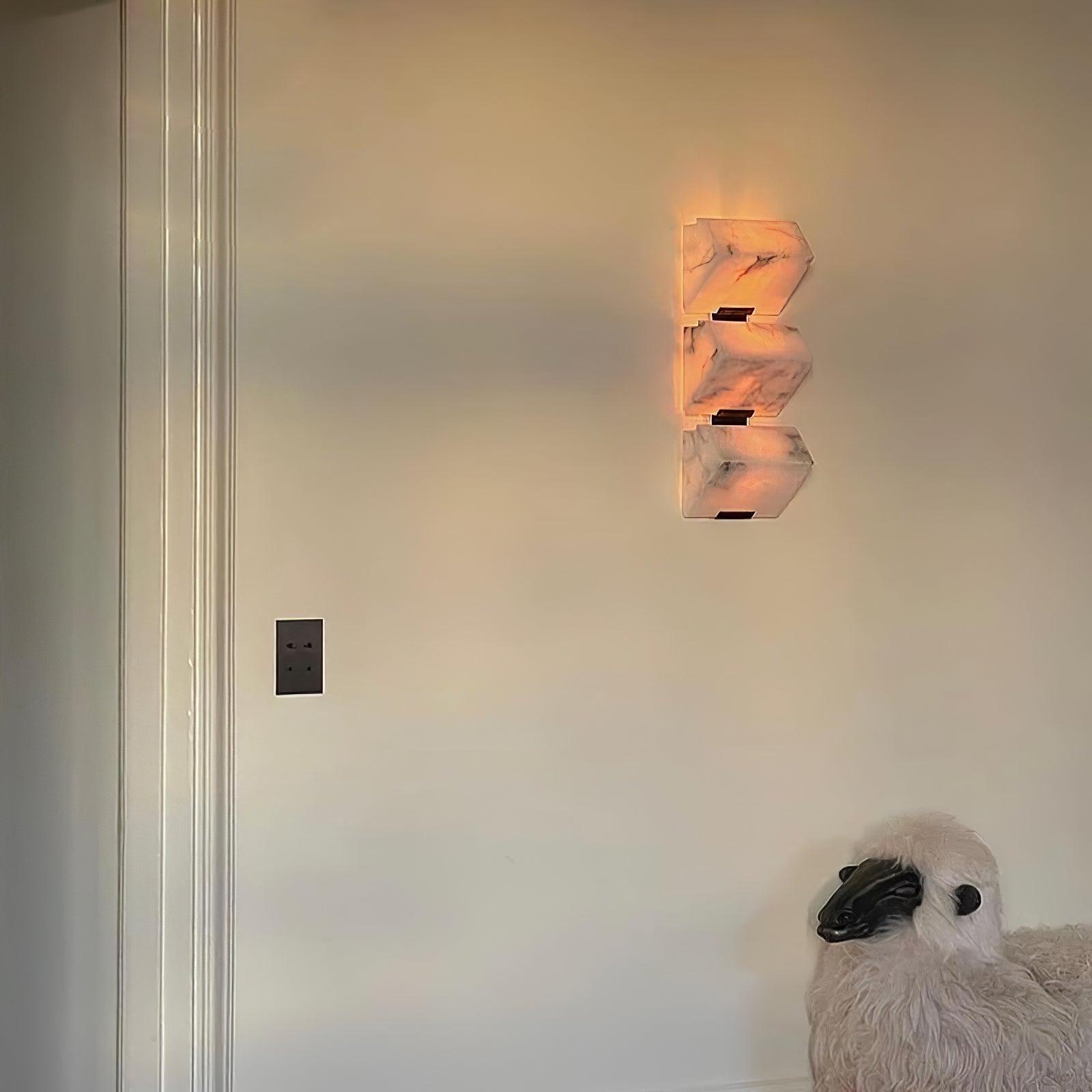 Alabaster Staircase Wall Lamp - Cueteks