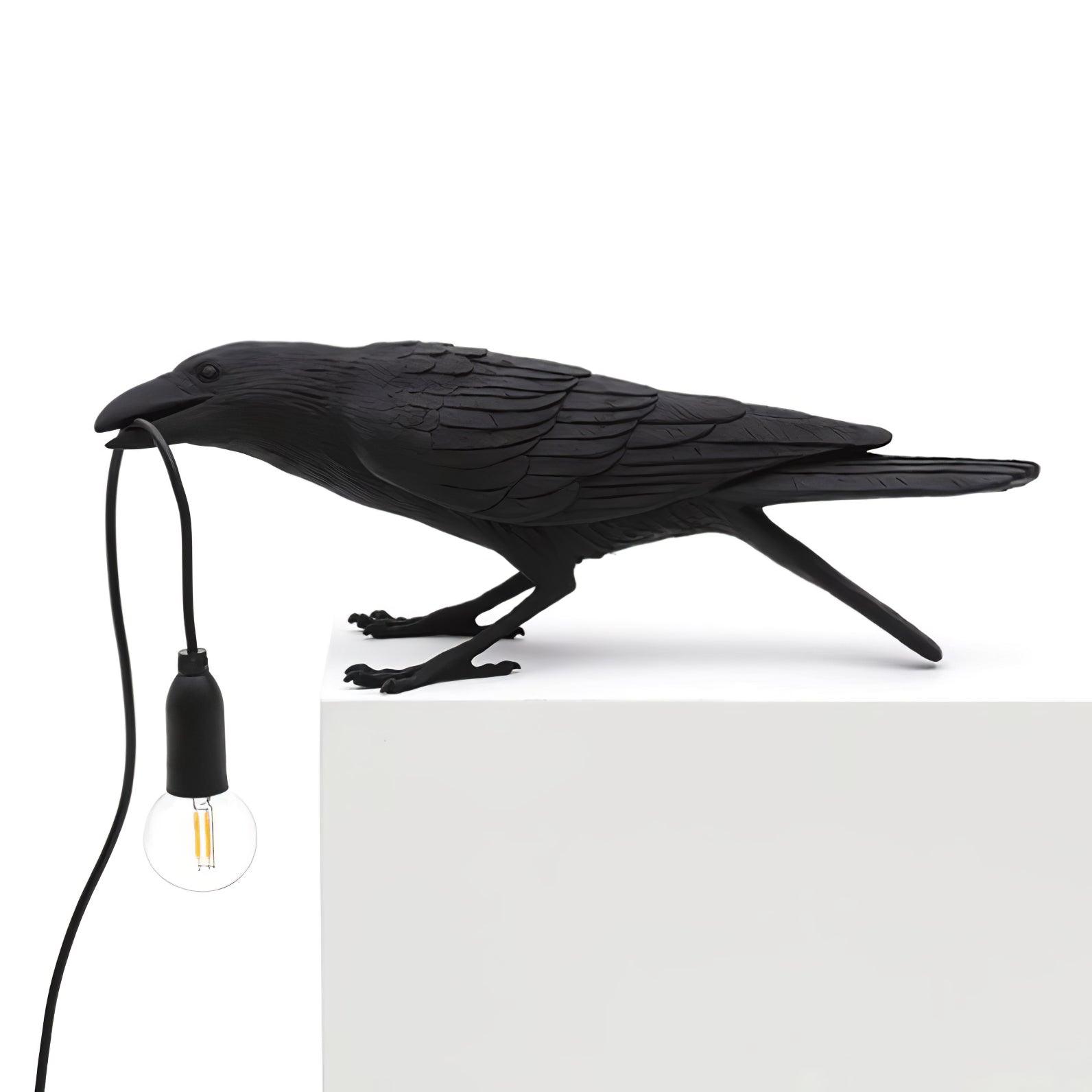 Raven Resin Table Lamp - Cueteks