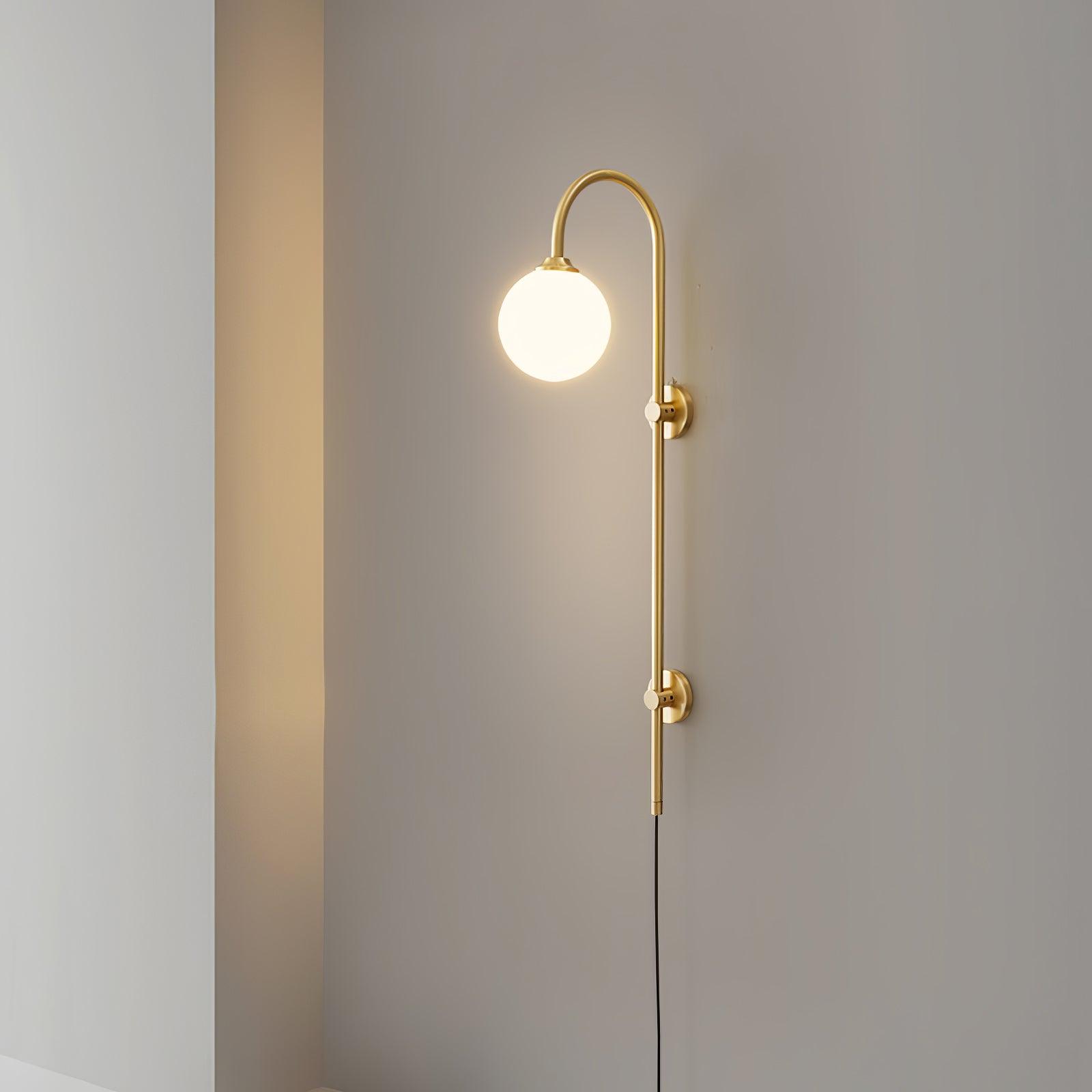 Globe Brass Wall Sconce - Cueteks