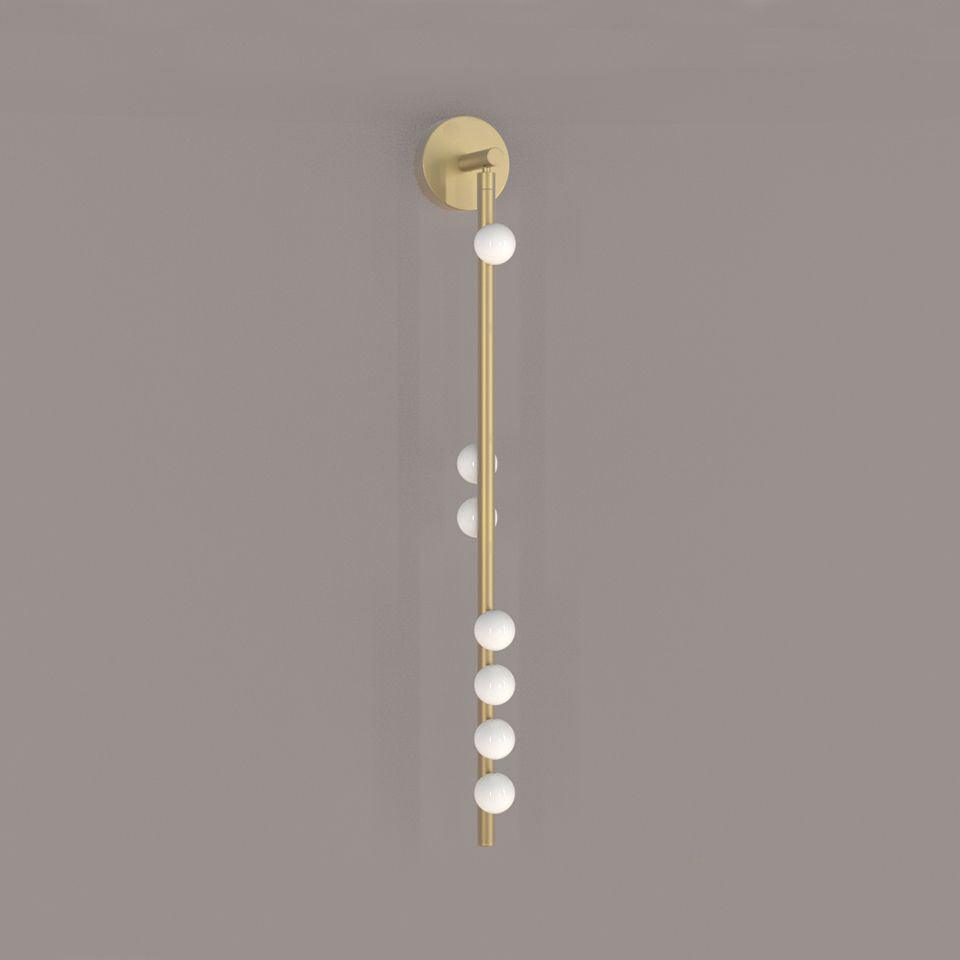 Brass Glass Tube Wall Lamp - Cueteks