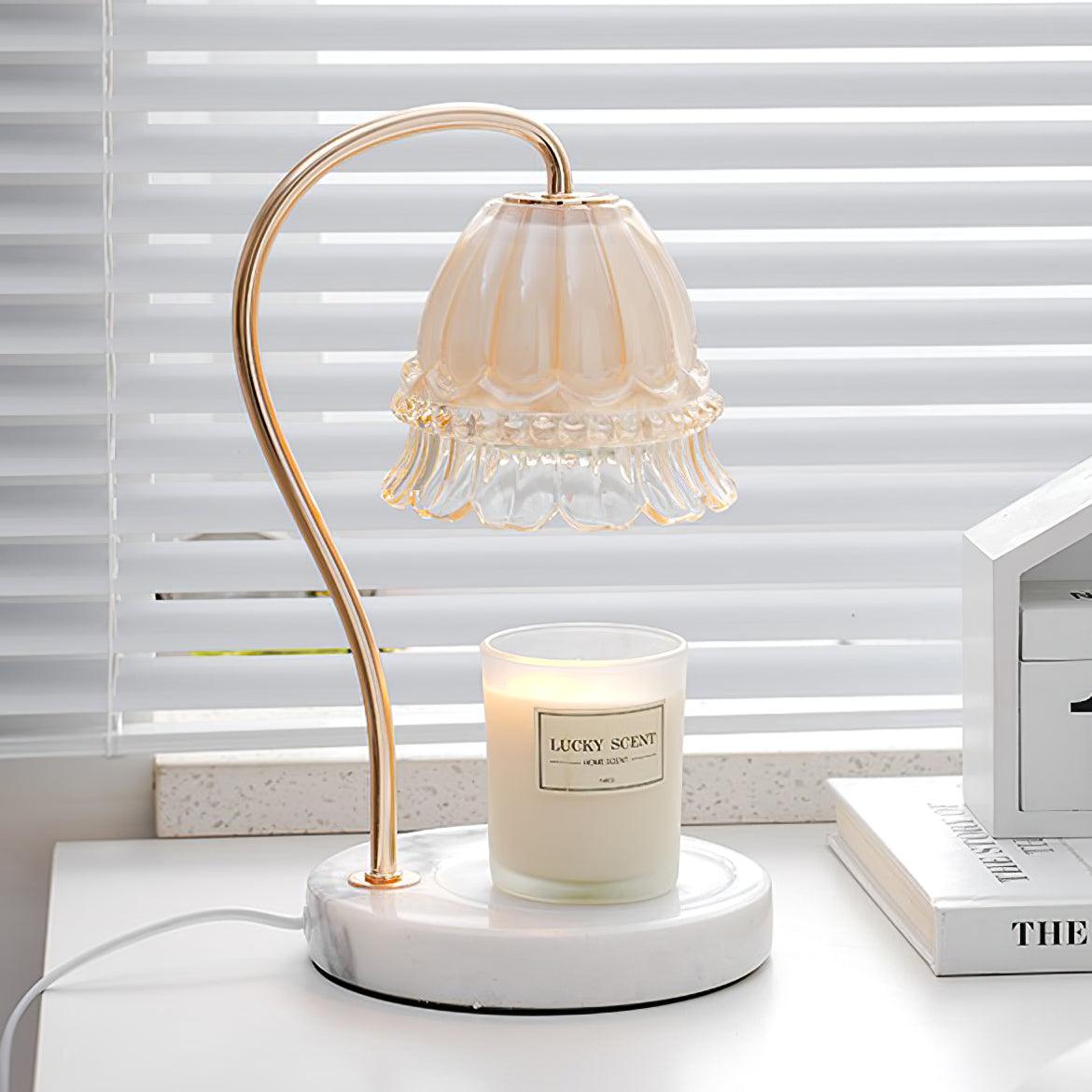 Lily Marble Warmer Table Lamp - Cueteks