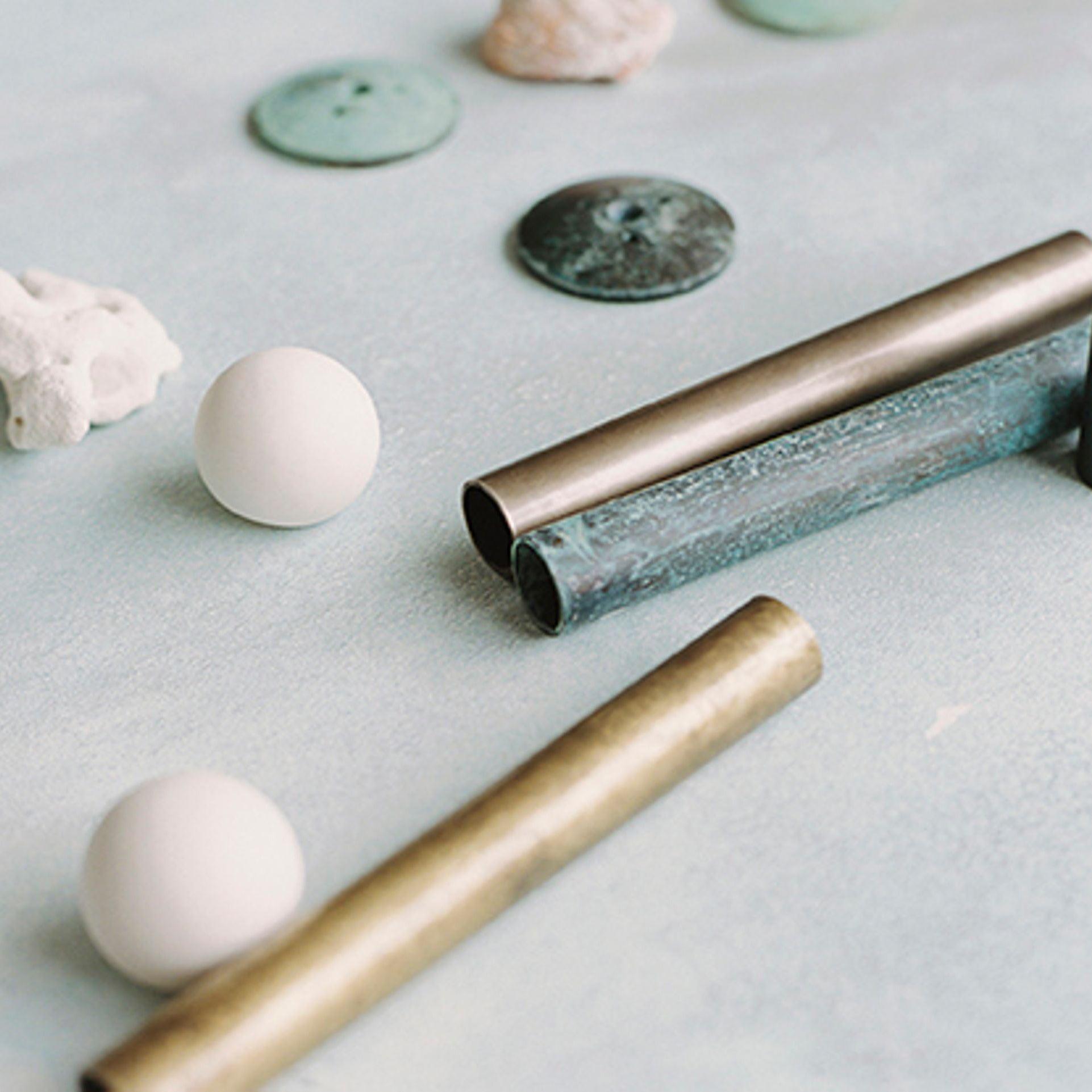 Brass Glass Tube Wall Lamp - Cueteks