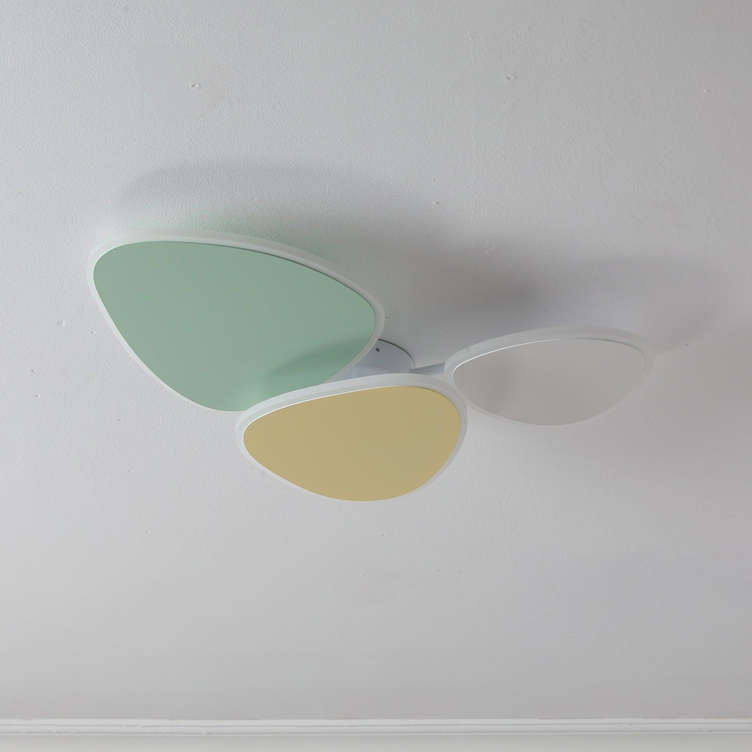 Unlit three-plate ceiling fixture